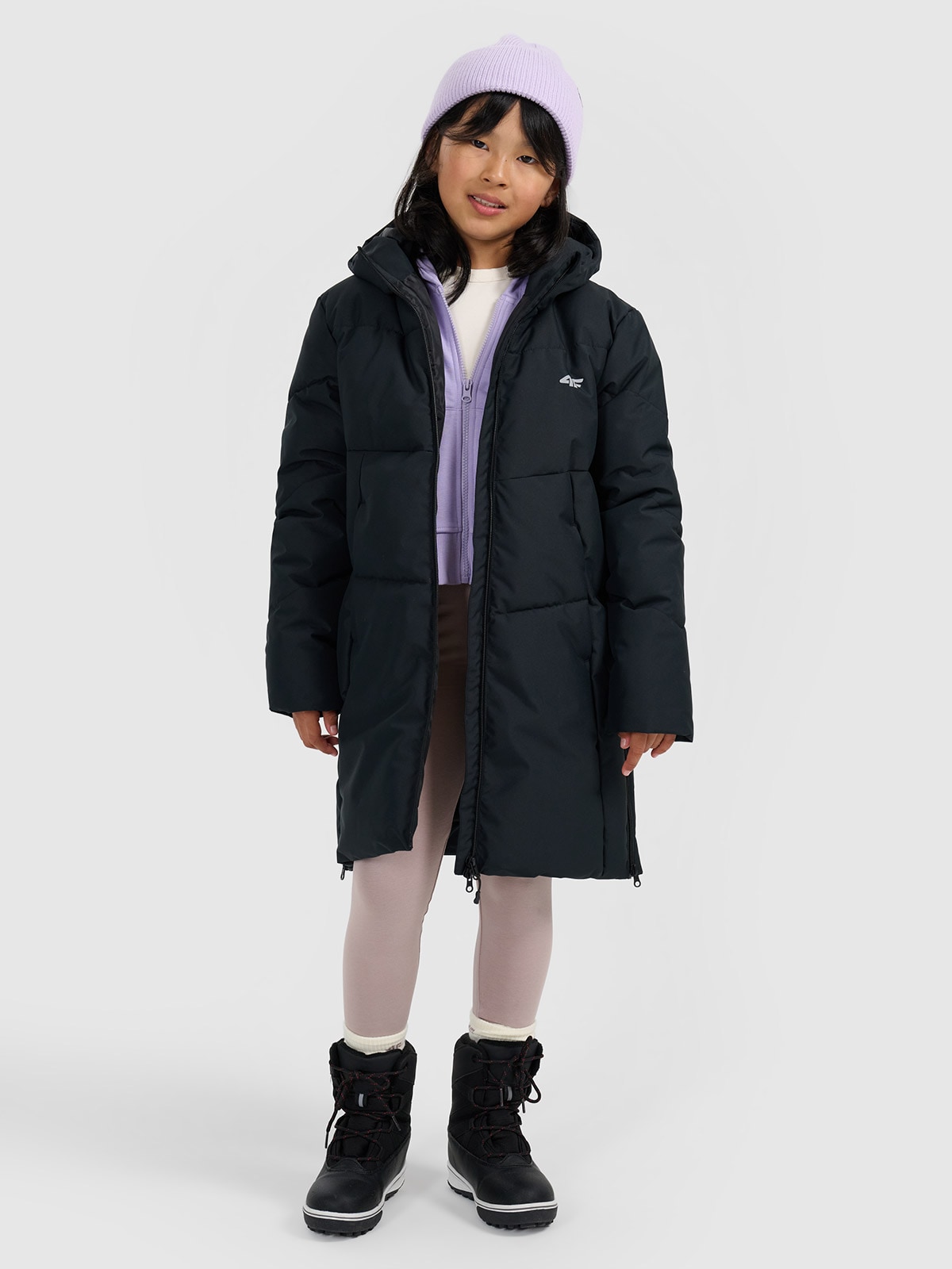 Зимове пальто мембрана 5000 дівоче - чорне