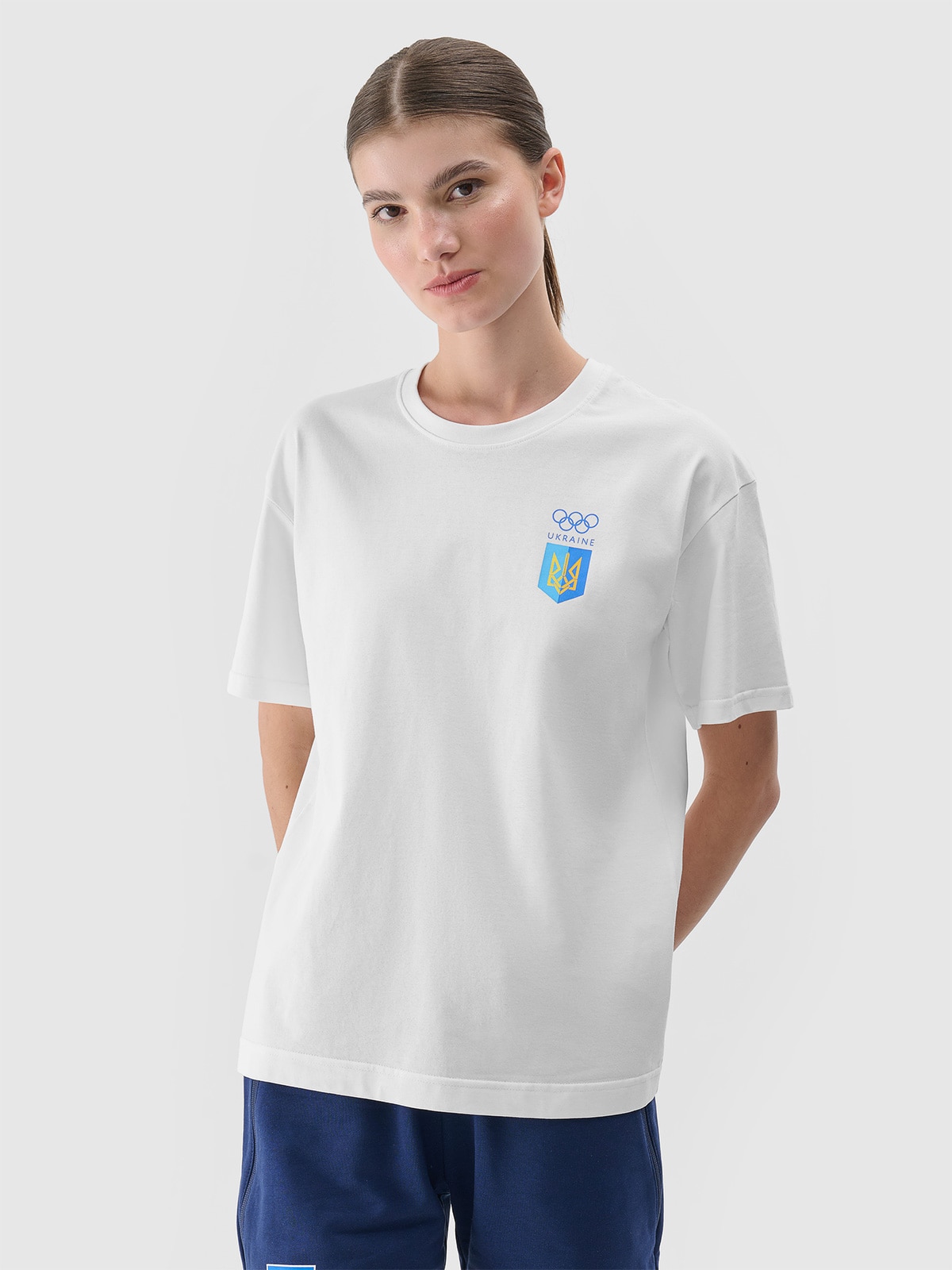 Париж/Україна - Жіноча футболка regular з органічної бавовни - білий