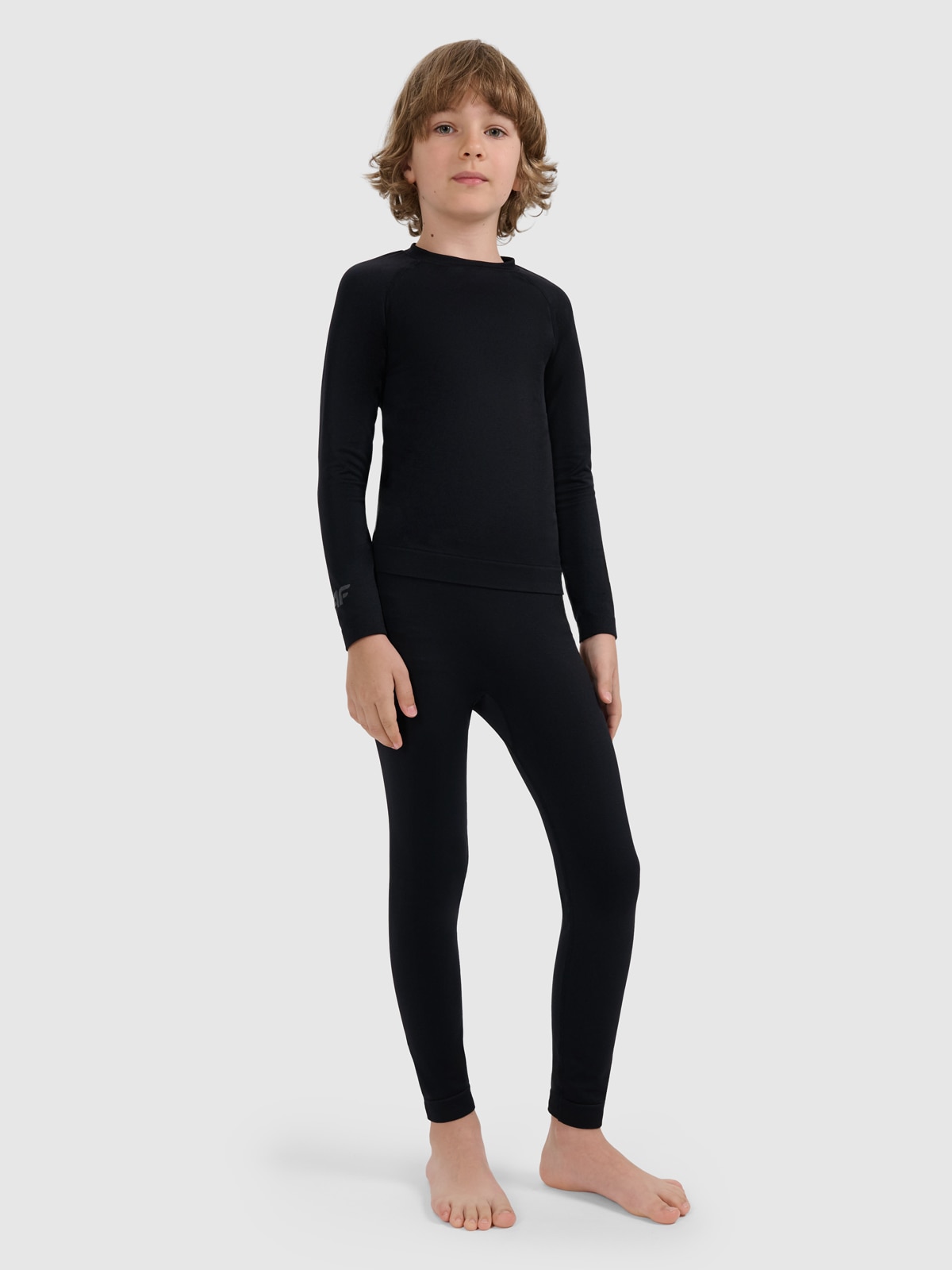 Дитячий безшовний термоактивний комплект білизни - чорний