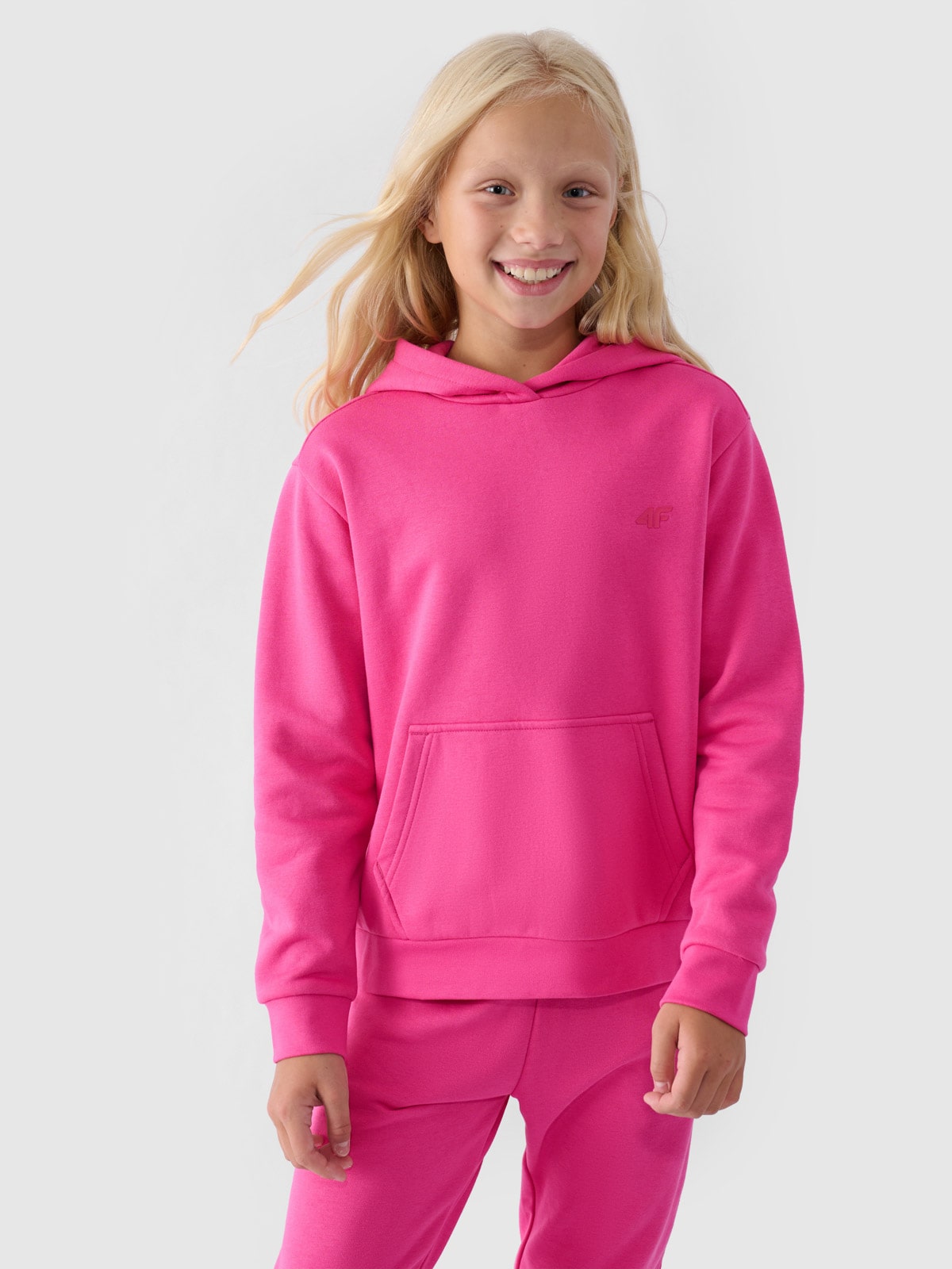 Спортивне худі для дівчаток - фуксія