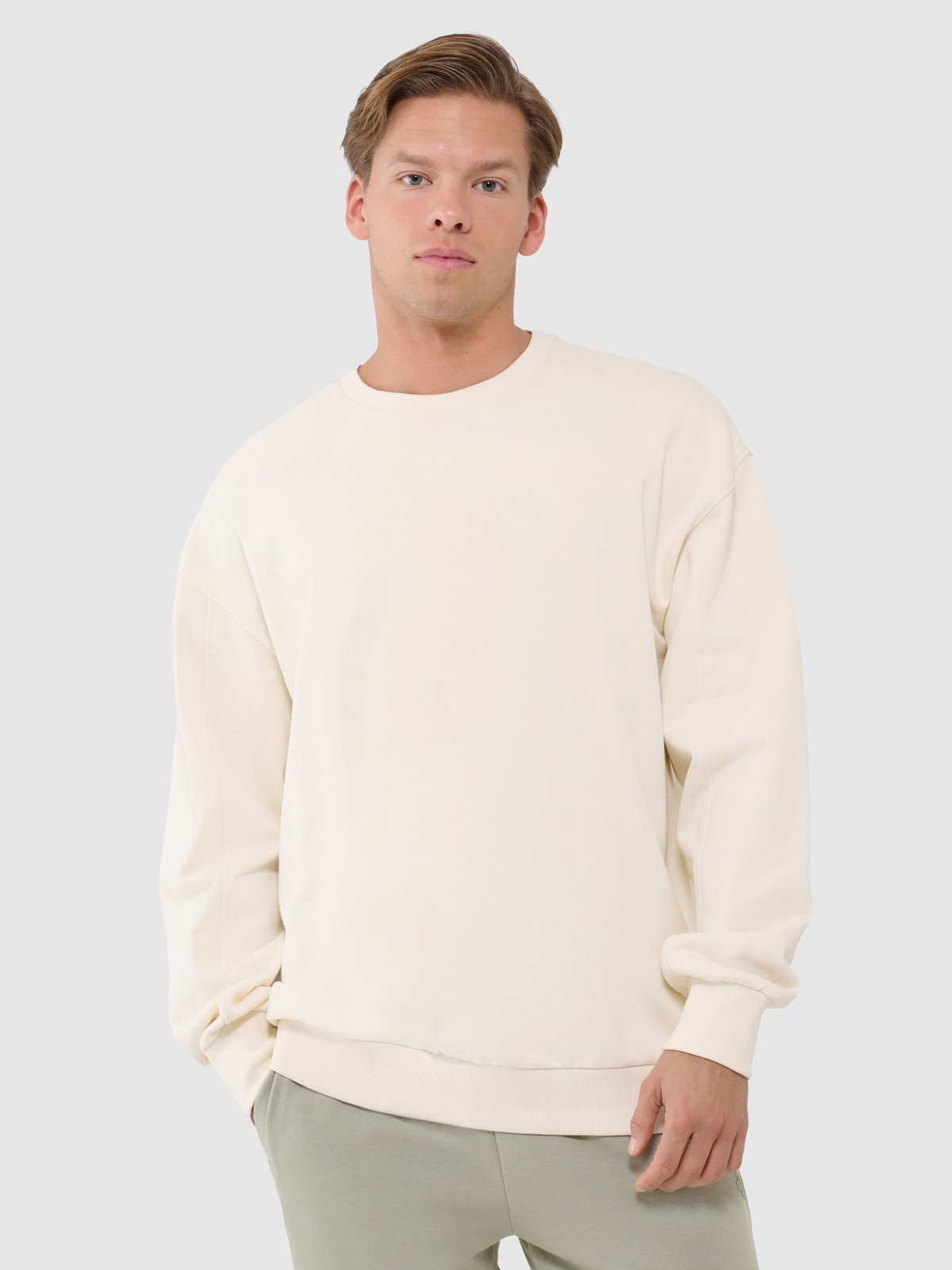 Чоловічий спортивний світшот oversize - бежевий