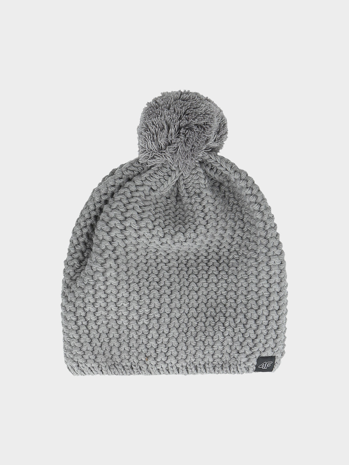Чоловіча зимова шапка з помпоном - сірий