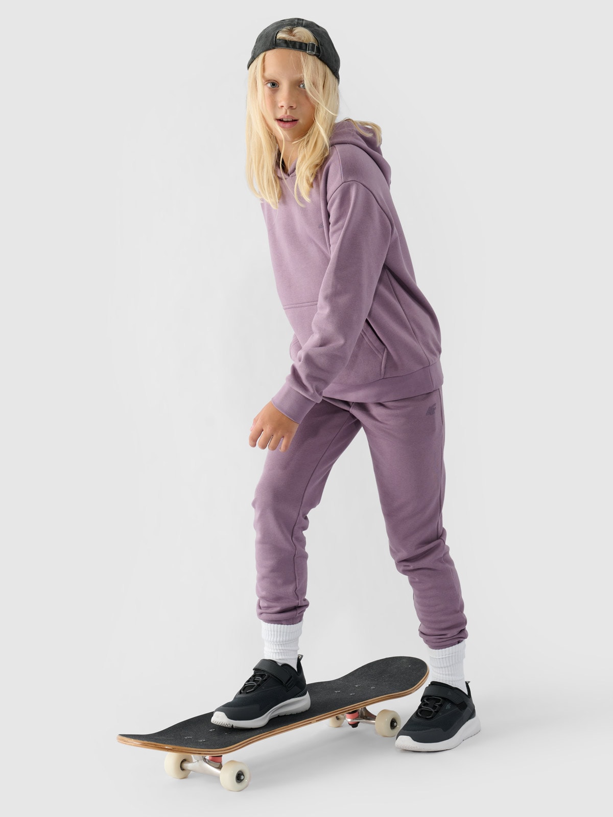 Спортивне худі для дівчаток - фіолетовий