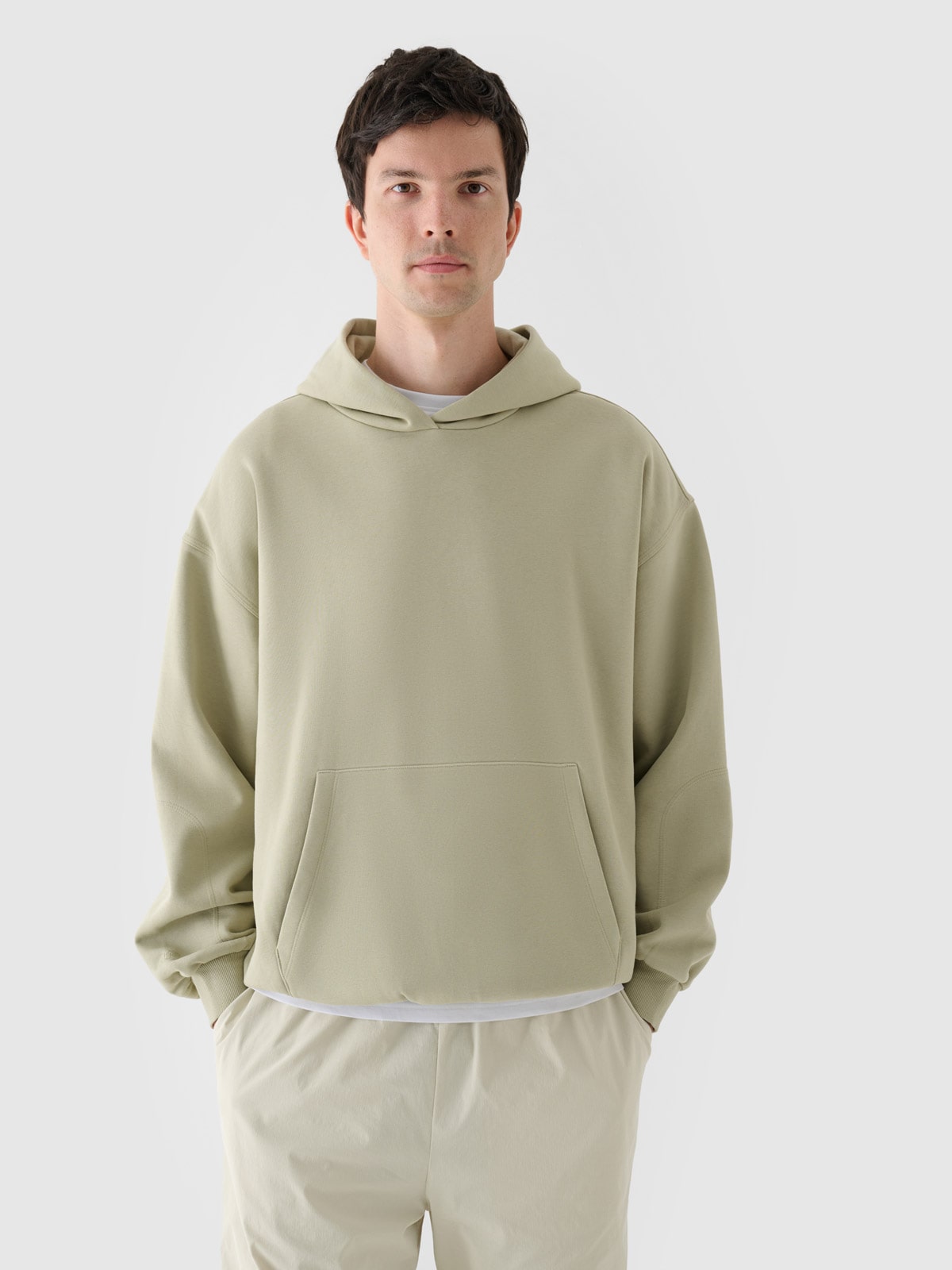 Чоловіче спортивне худі - оливковий/хакі