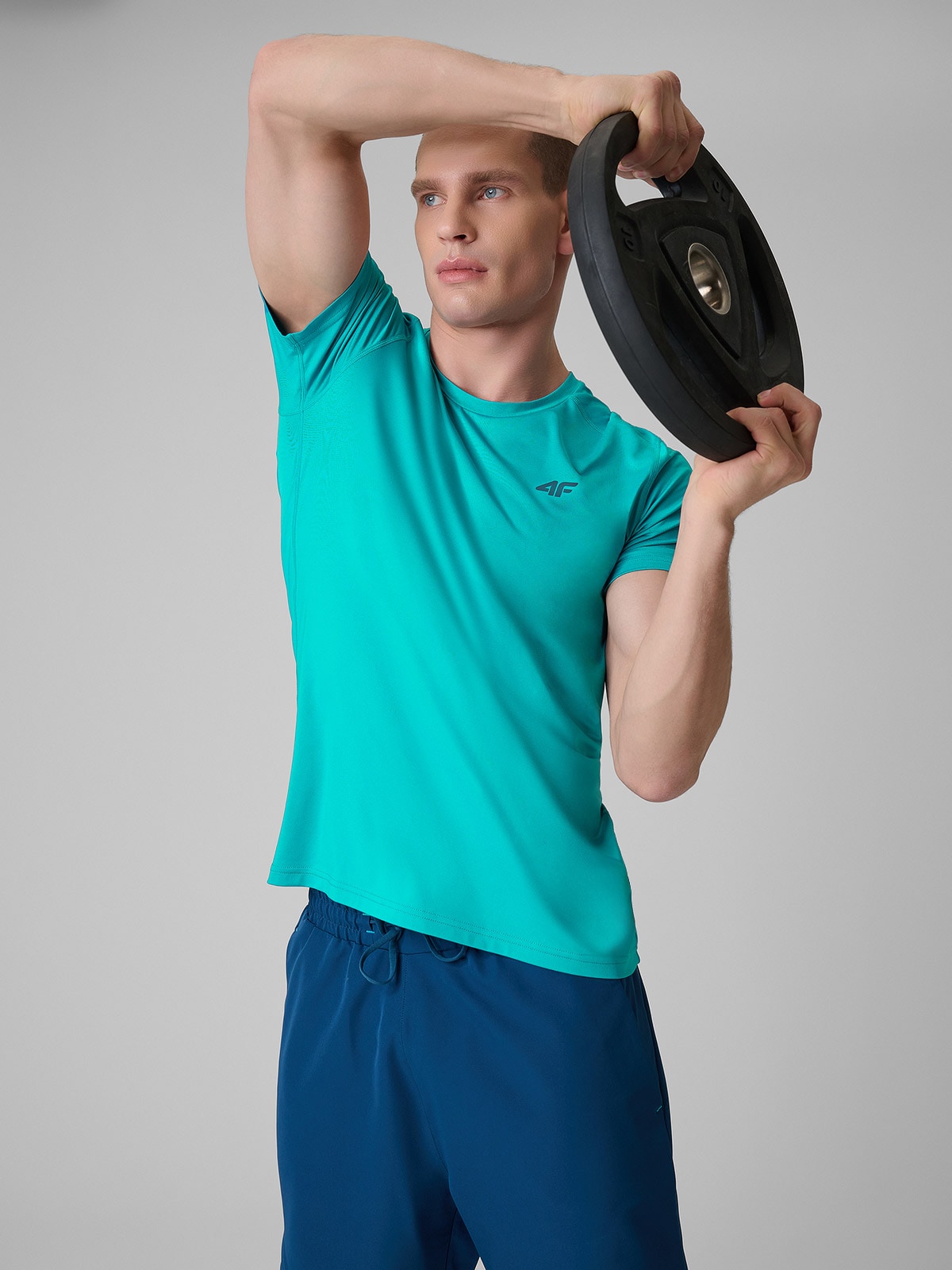 Чоловіча regular швидковисихаюча тренувальна футболка - бірюзова