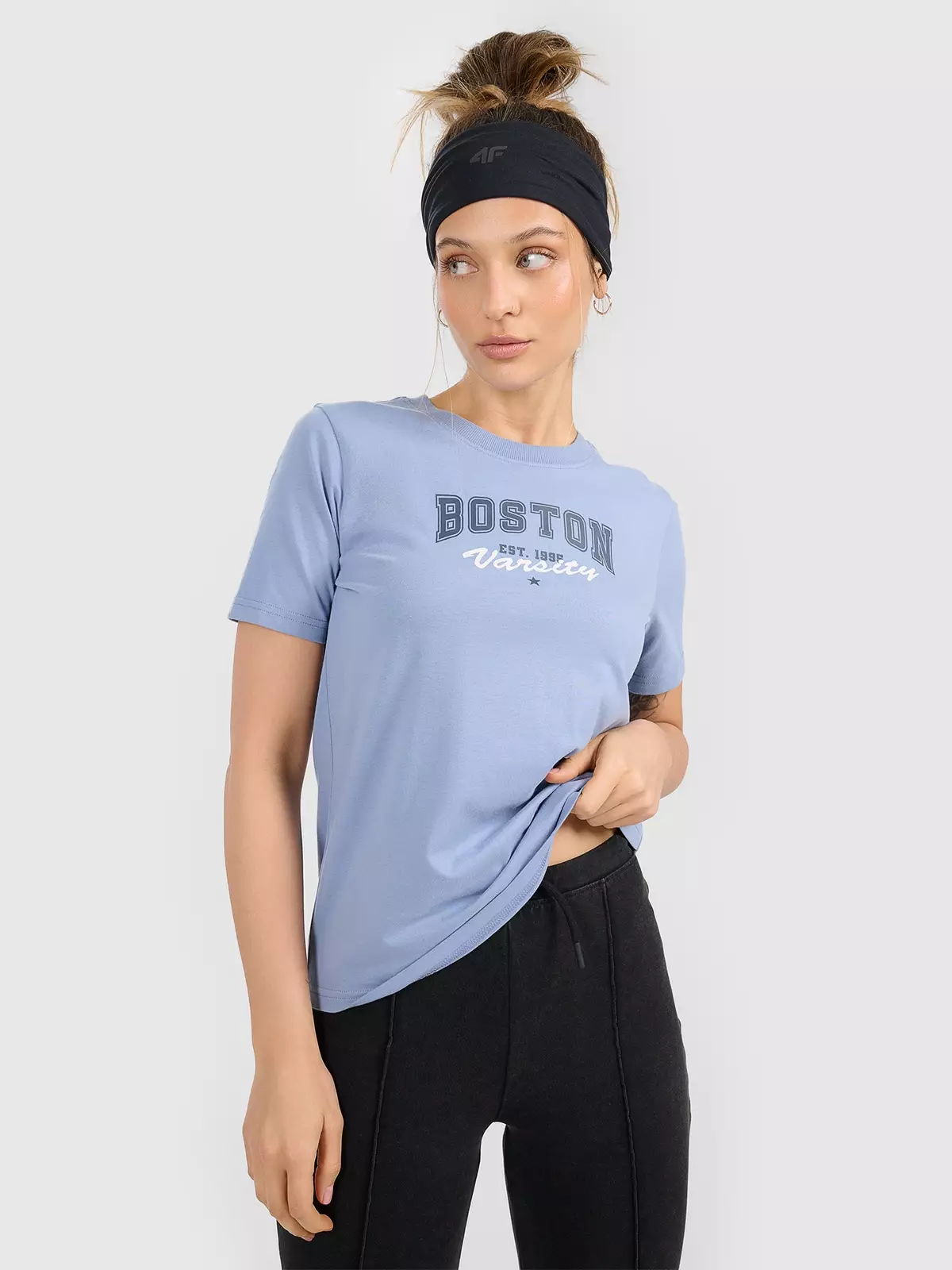 Жіноча футболка regular з принтом - синя