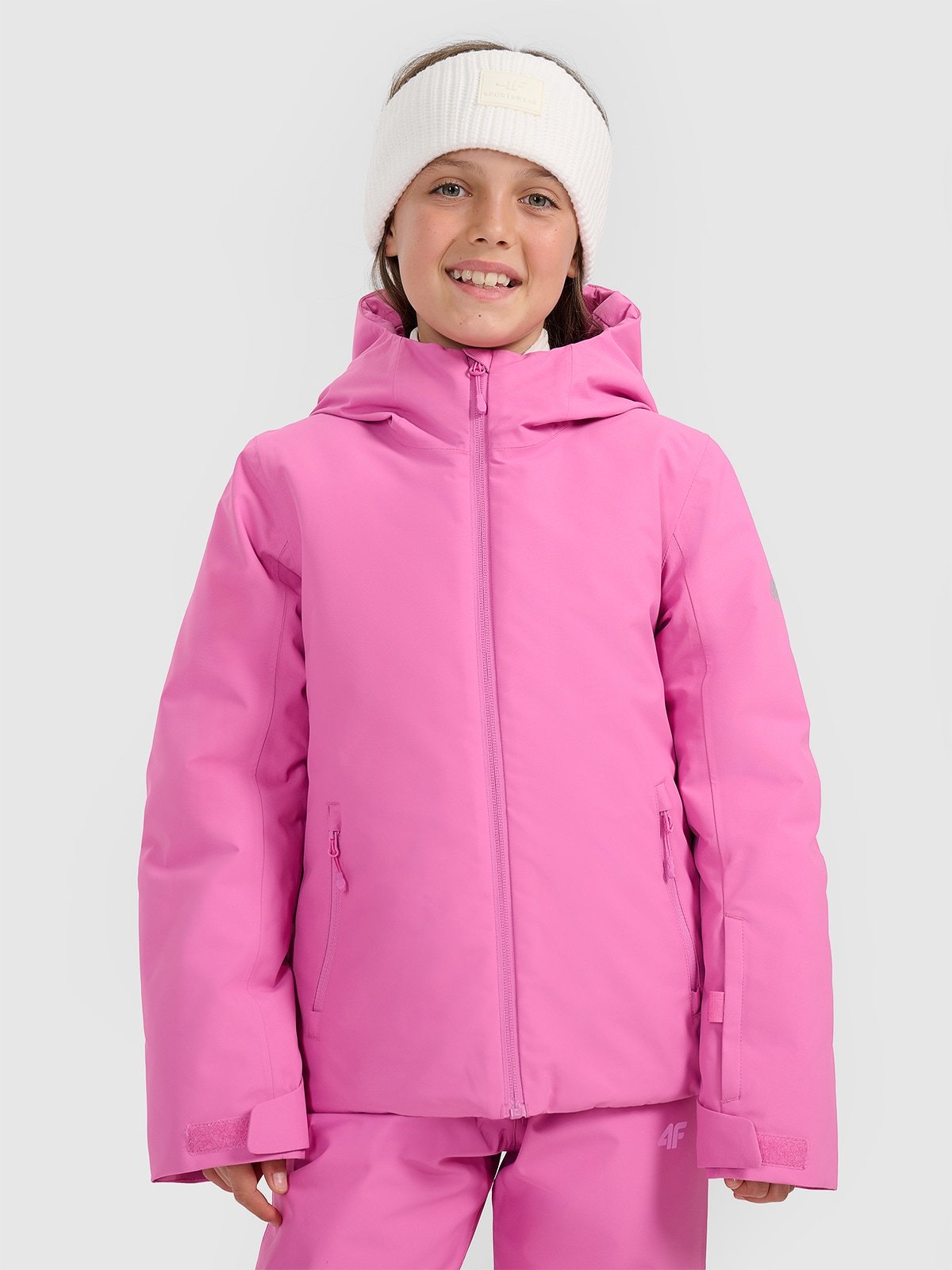 Гірськолижна куртка мембрана 5000 для дівчаток - рожева