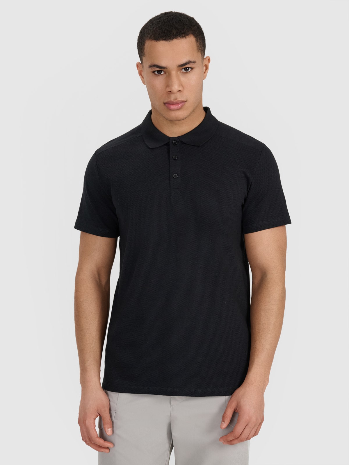 Поло regular чоловіче - чорне