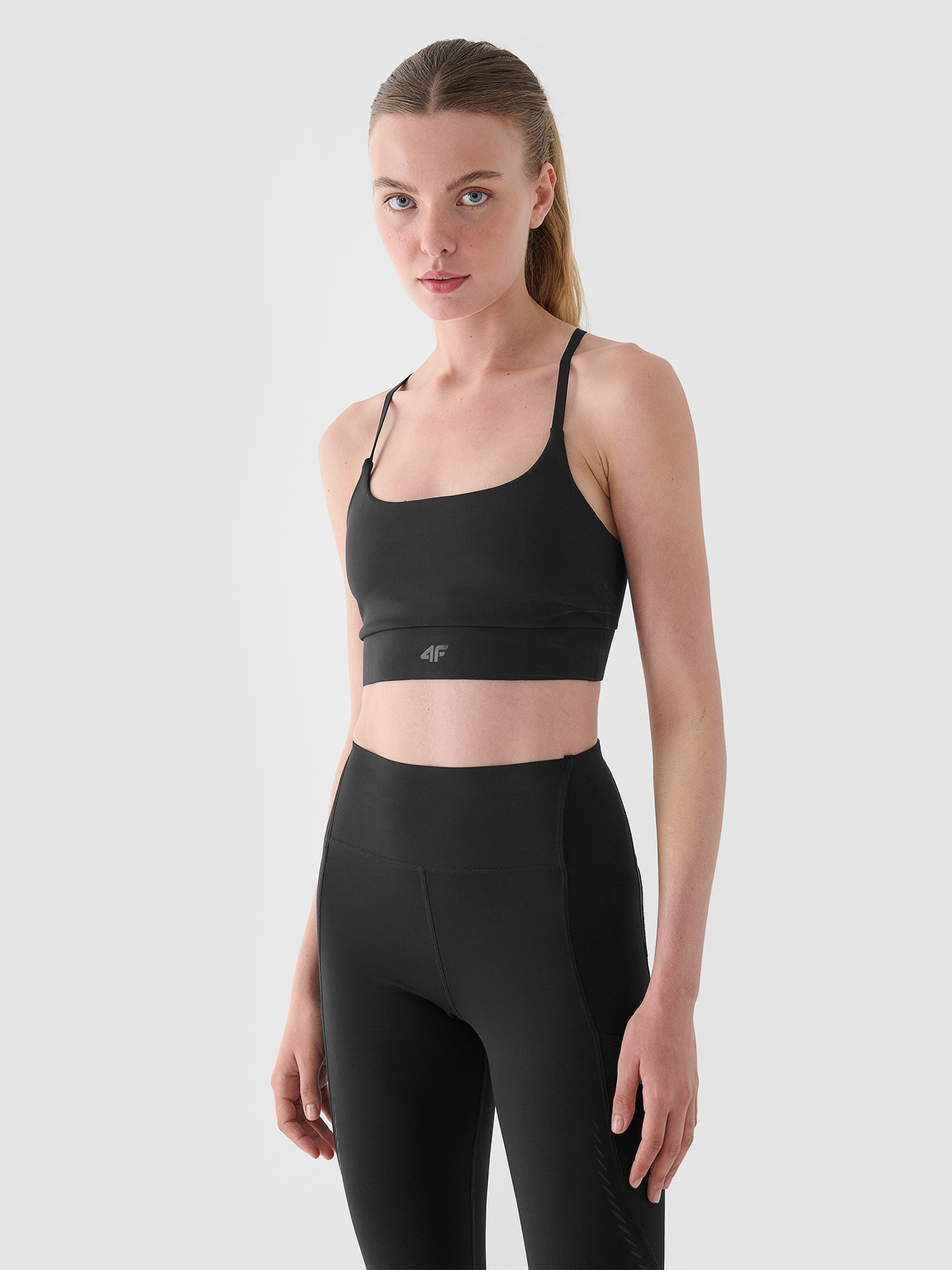 Жіночий спортивний бюстгальтер з низькою підтримкою для тренувань - сірий