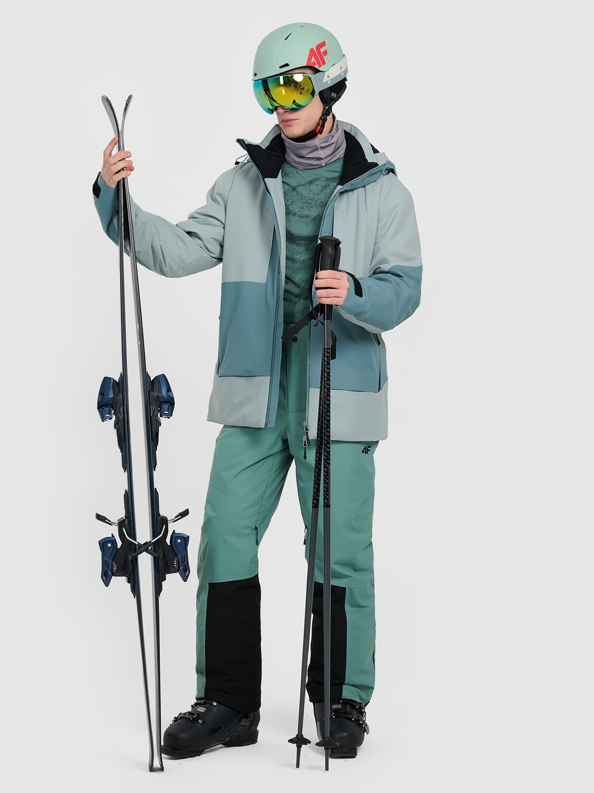 Лижні штани з підтяжками мембрана Dermizax 20000 чоловічі - оливкові