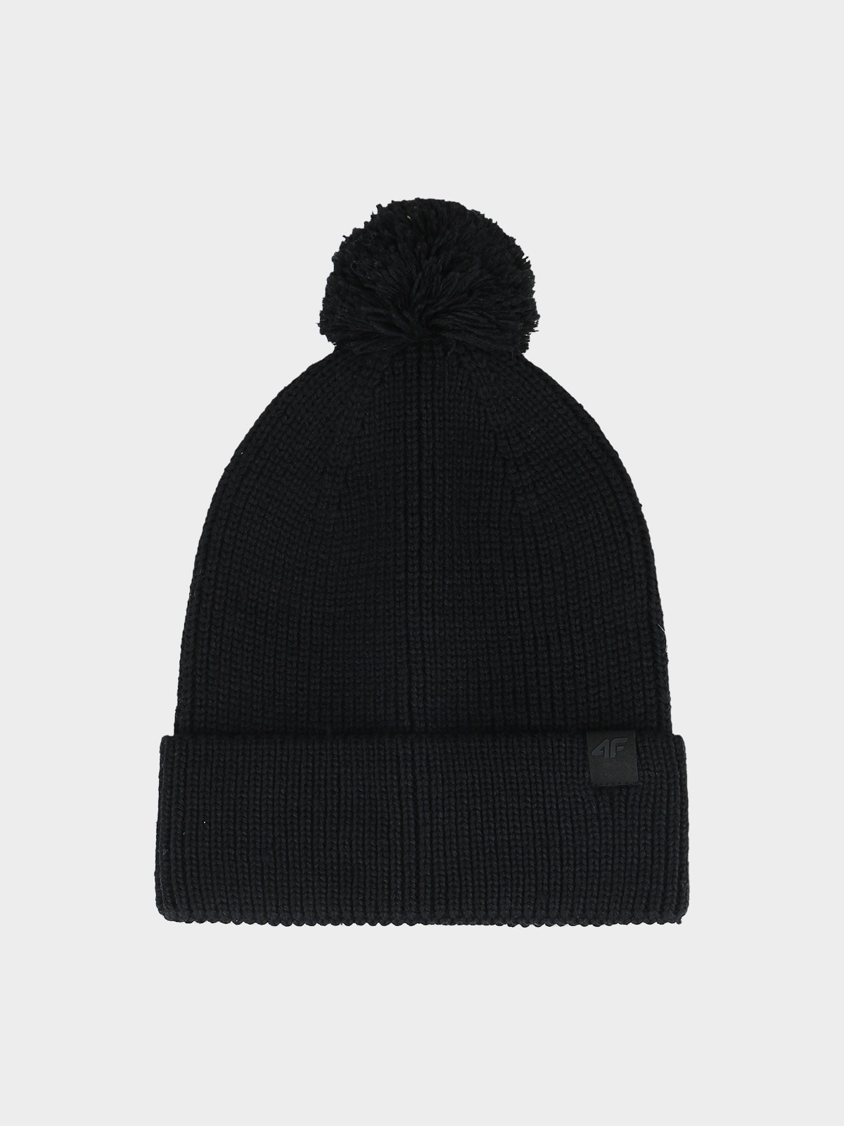 Зимова шапка з помпоном uniseks - чорний