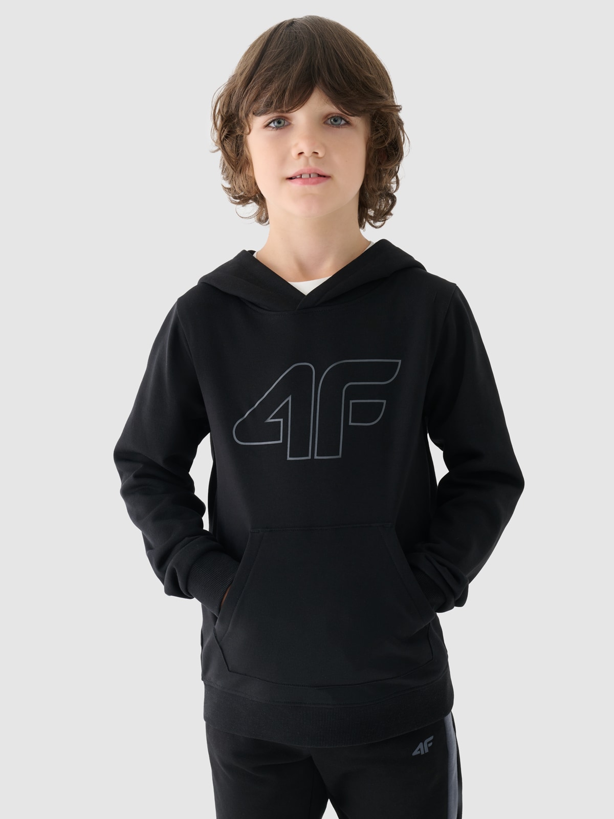 Спортивне худі для хлопчиків - чорний