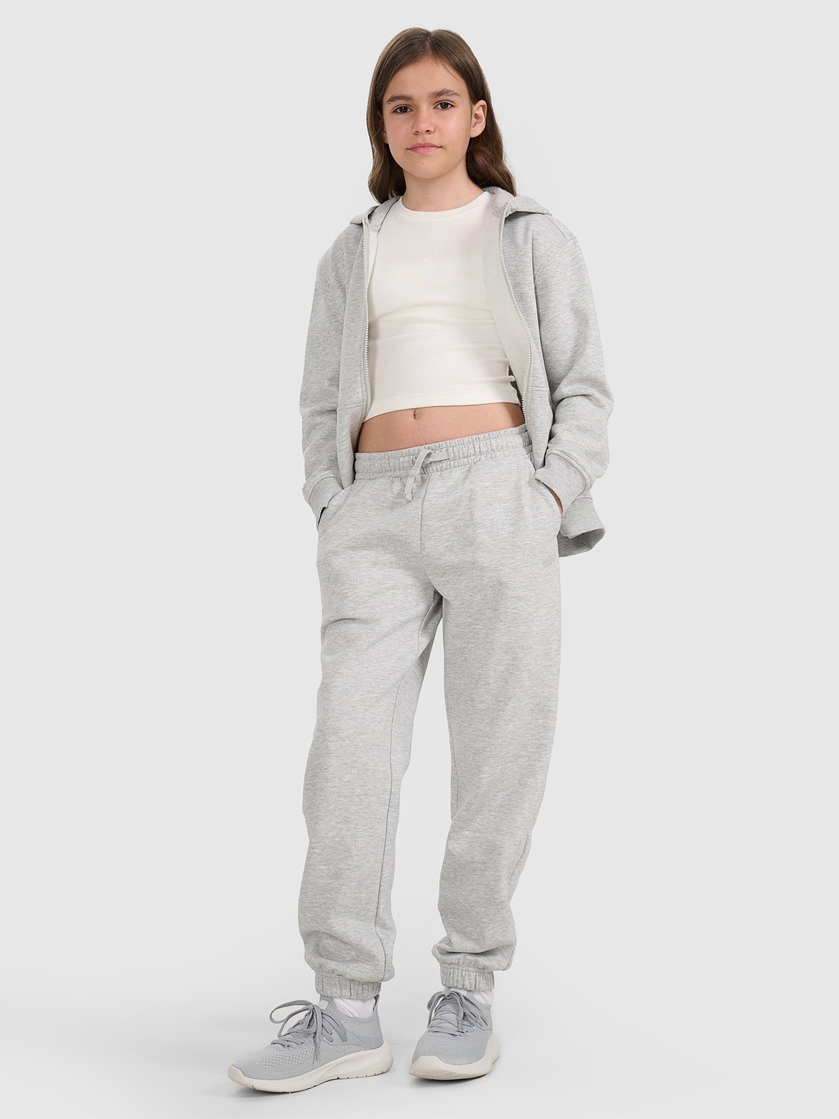 Дівочі спортивні джогери - сірі