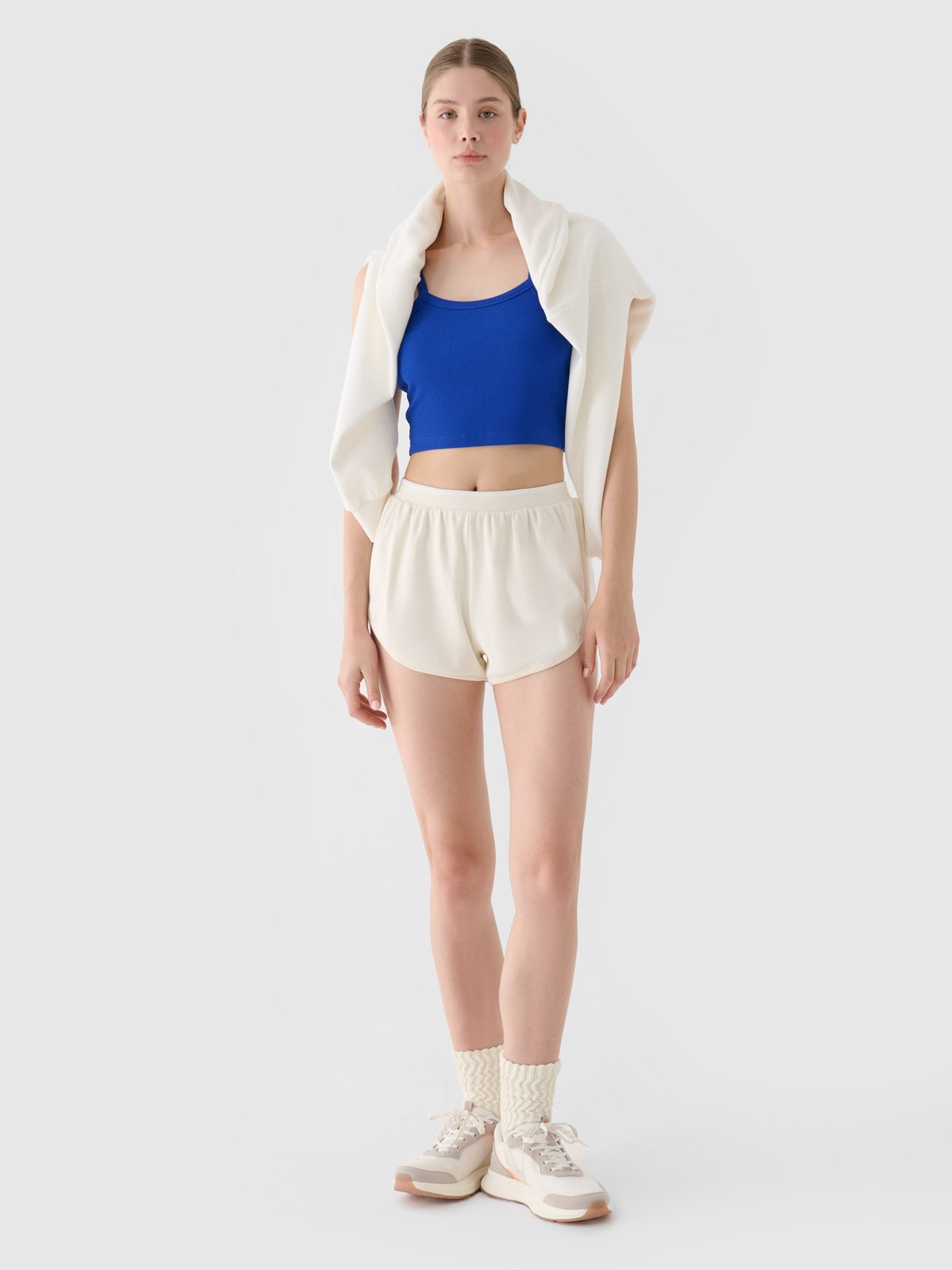 Жіночі спортивні шорти - білий