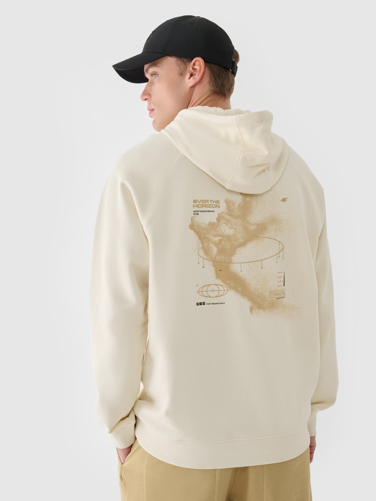 Чоловіче спортивне худі - бежевий