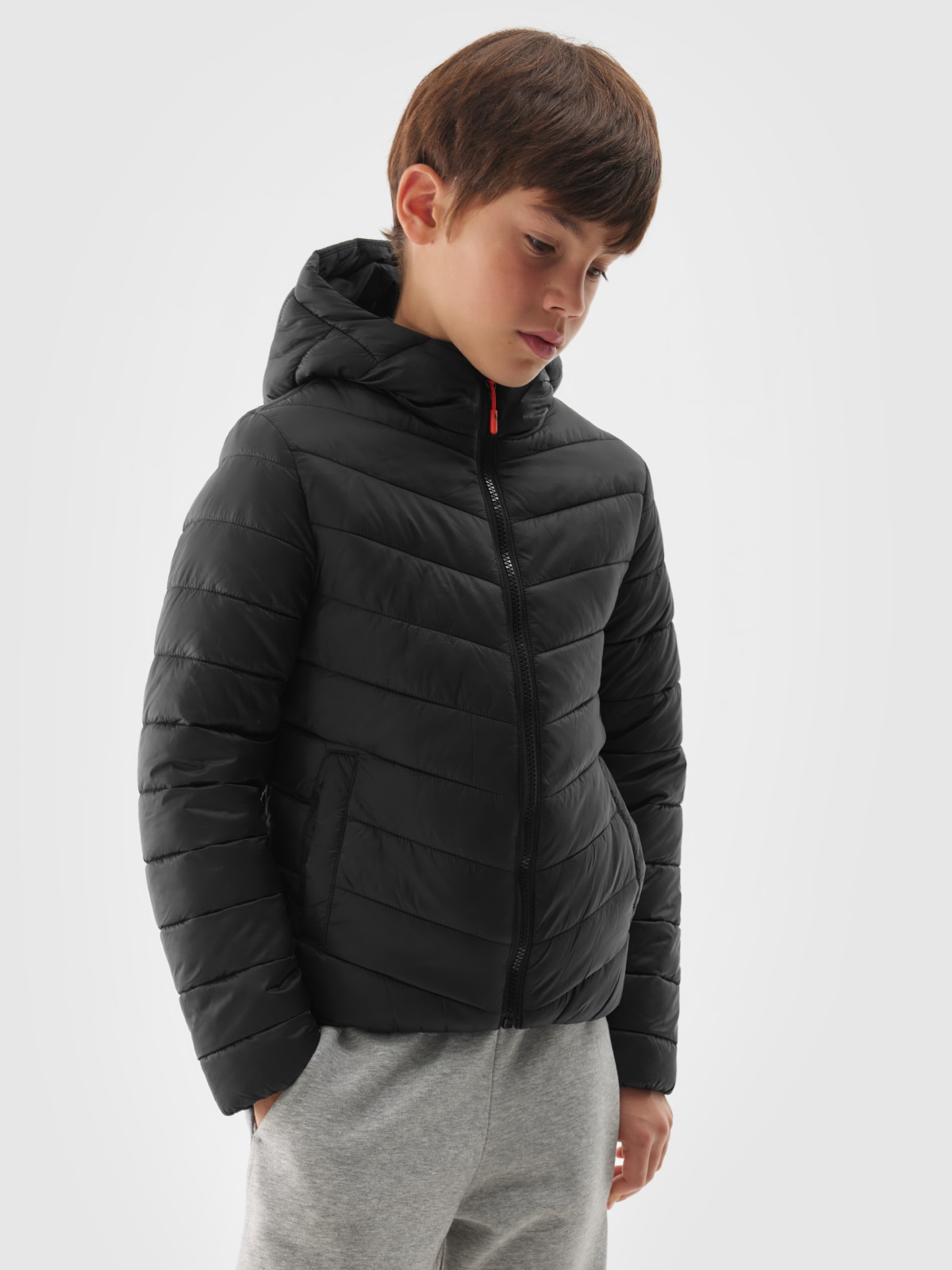 Пухова куртка з синтетичним наповнювачем для хлопчиків - чорний