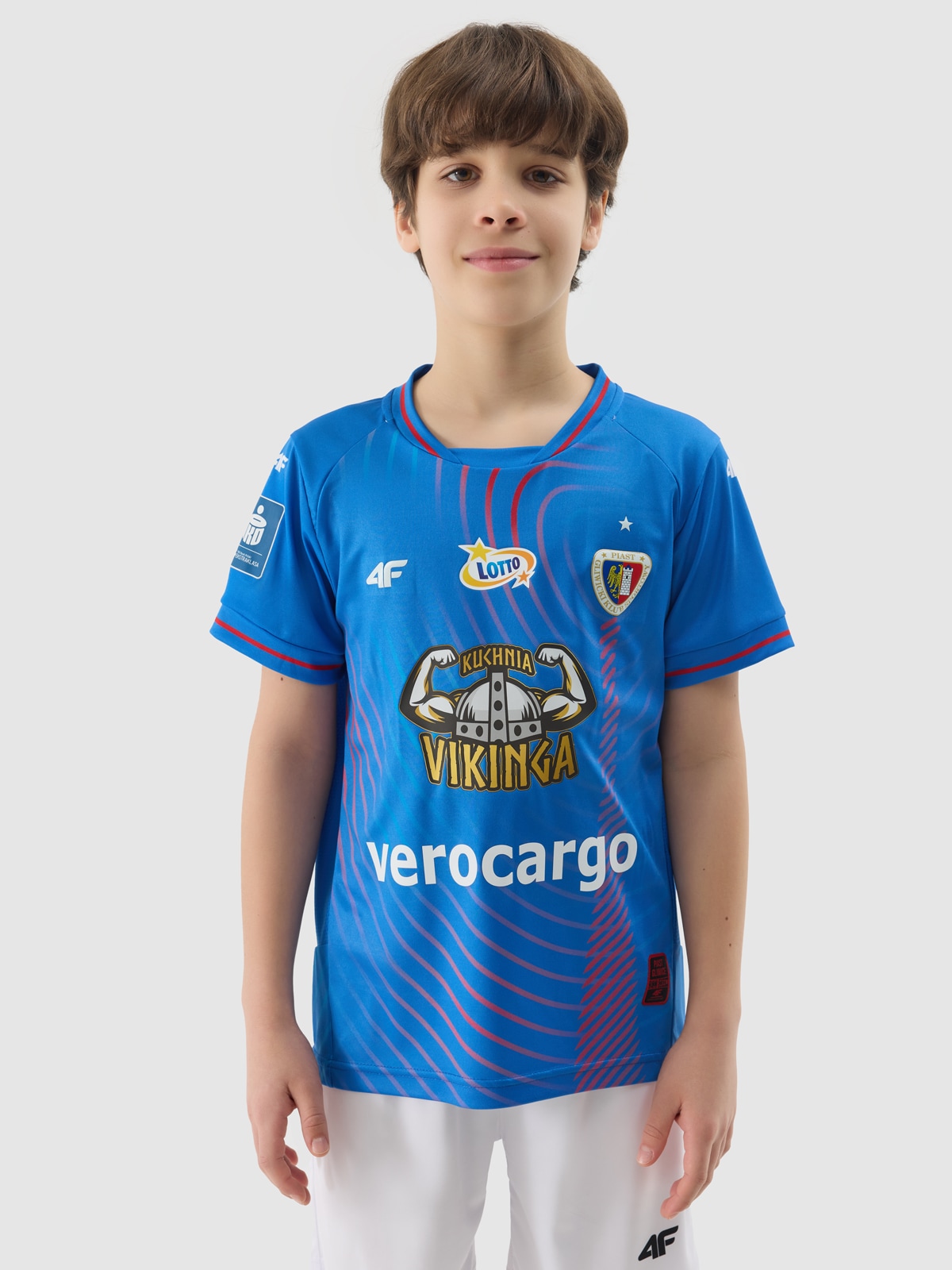 Футболка клубна домашня 4F x Piast Gliwice для хлопчиків - кобальт