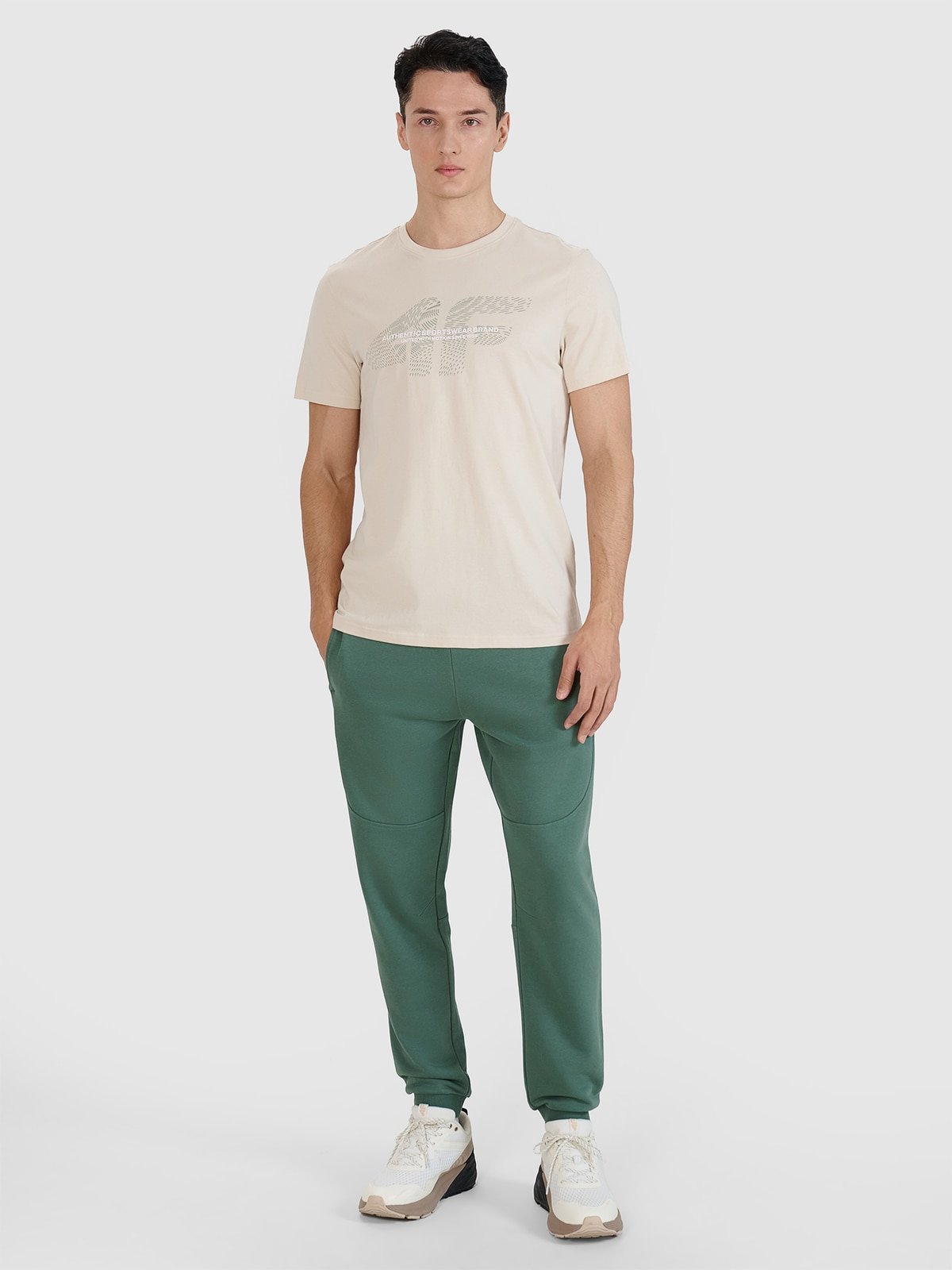 Чоловічі спортивні штани джогери з органічної бавовни - хакі