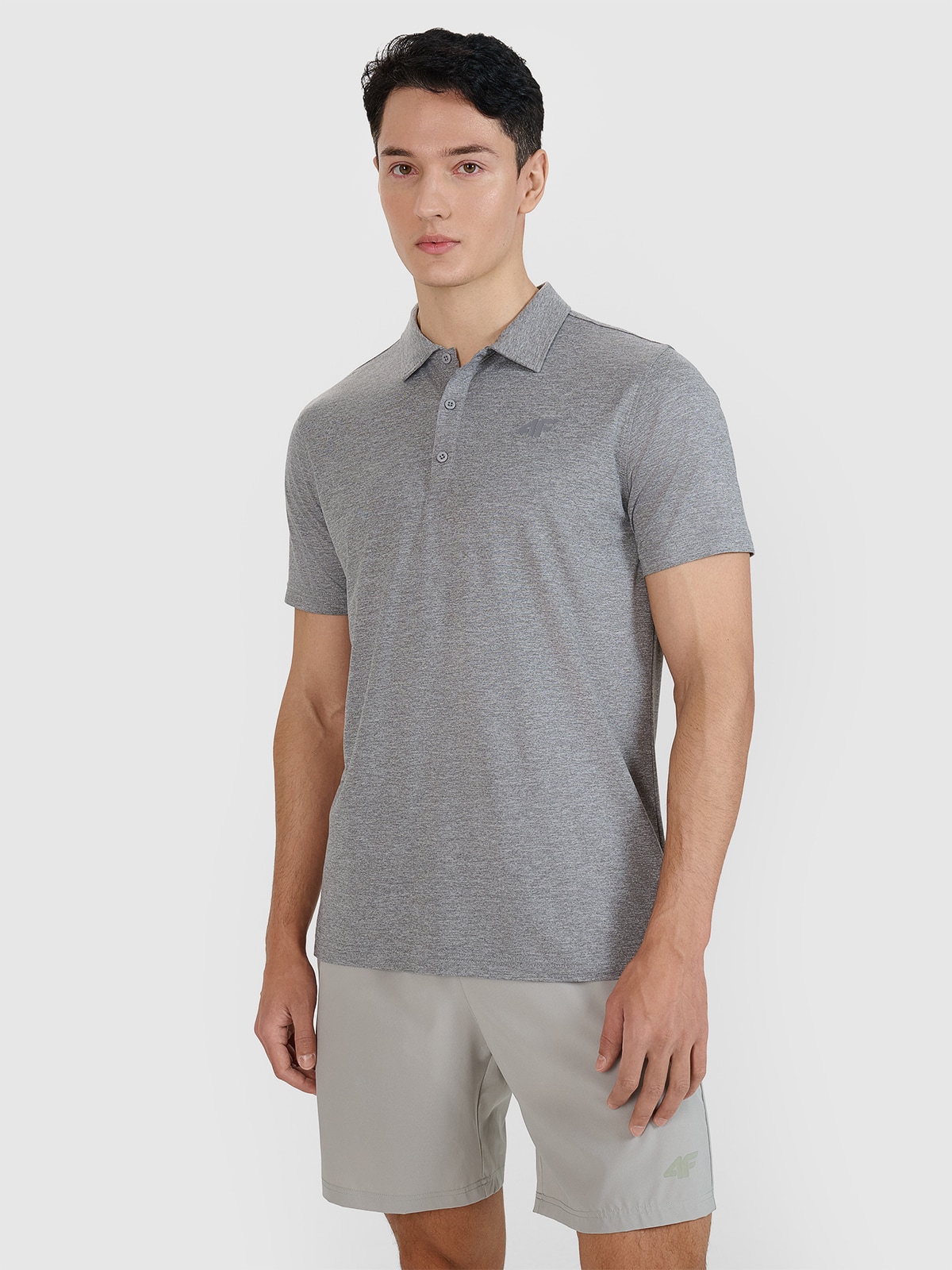 Чоловіча футболка поло regular швидковисихаюча - сіра