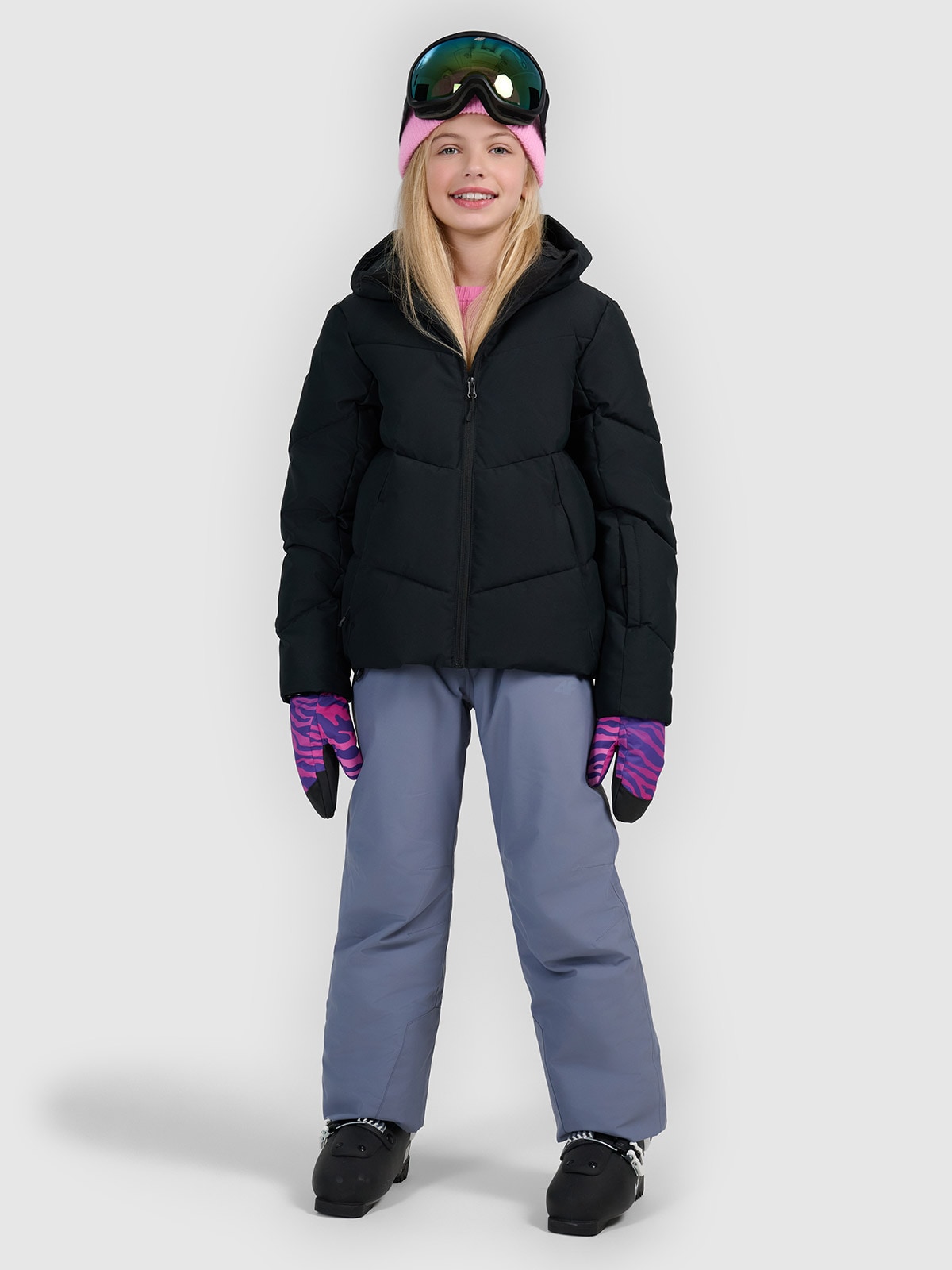 Лижні штани мембрана 5000 для дівчаток - сірі