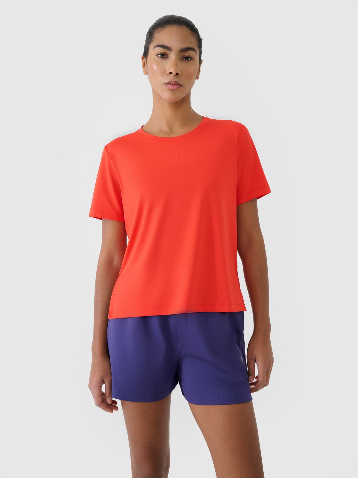 Жіноча швидковисихаюча футболка oversize для тренувань - червоний