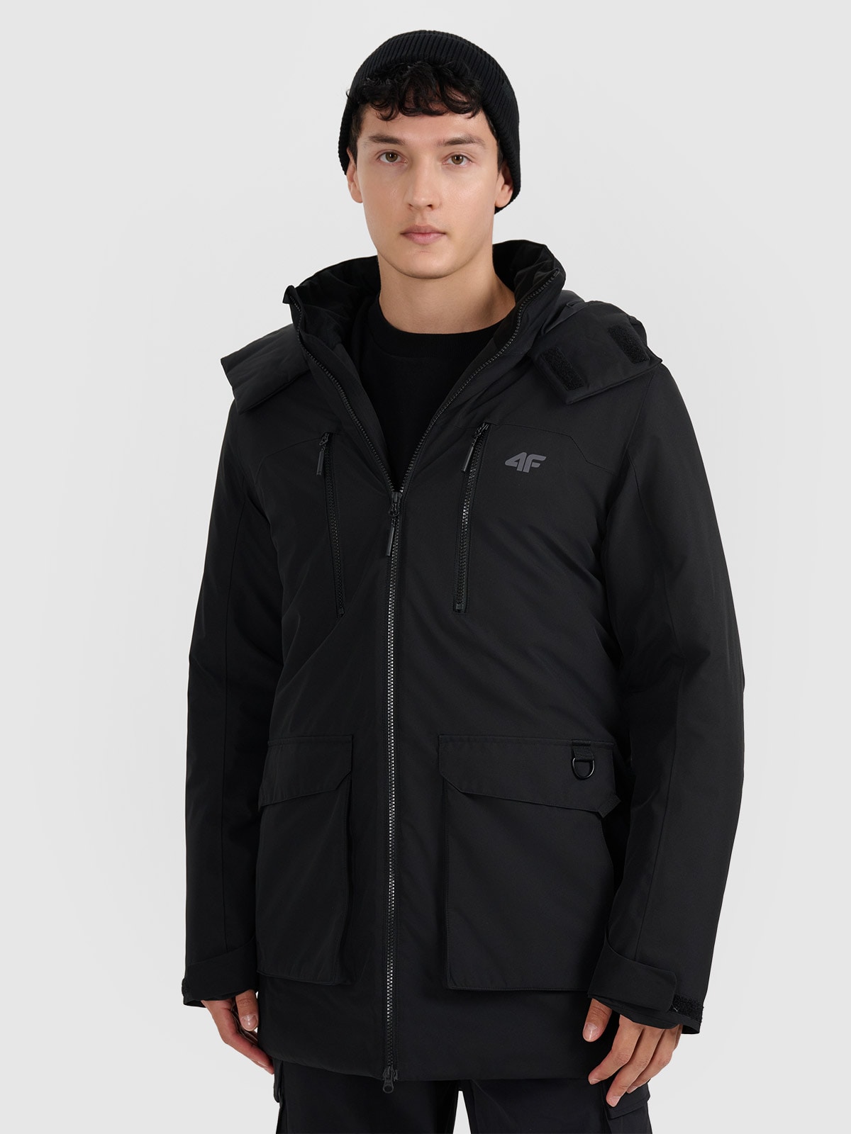 Чоловіча зимова куртка мембрана 8000 - чорна