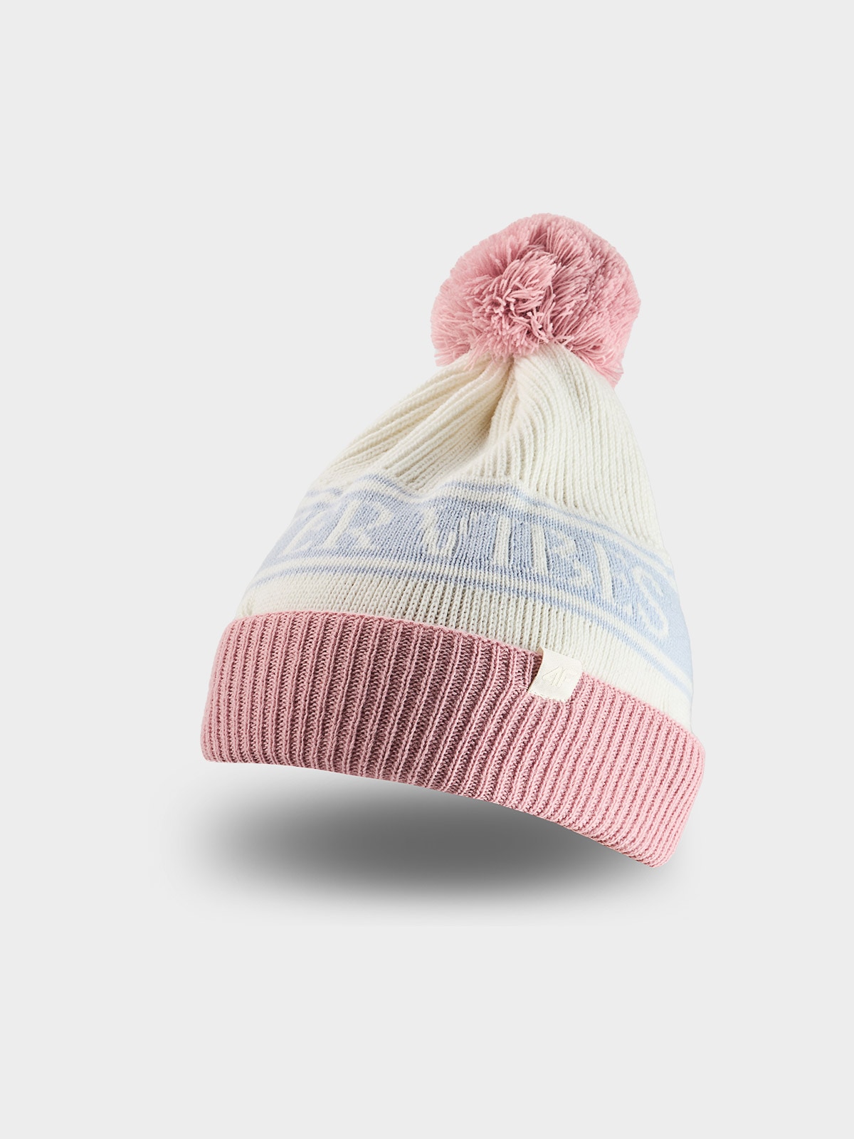 Зимова шапка з помпоном дівоча - рожева