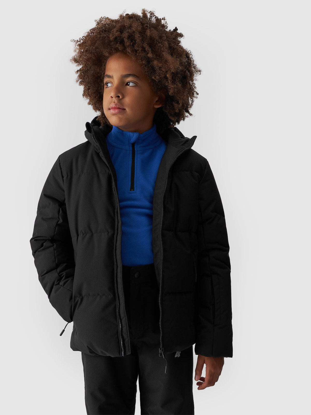 Гірськолижна куртка мембрана 5000 для хлопчиків - чорний