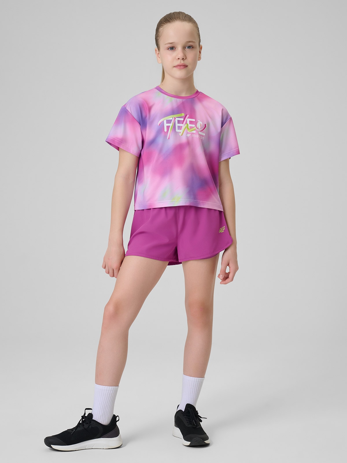 Швидковисихаючі спортивні шорти для дівчаток - фіолетові