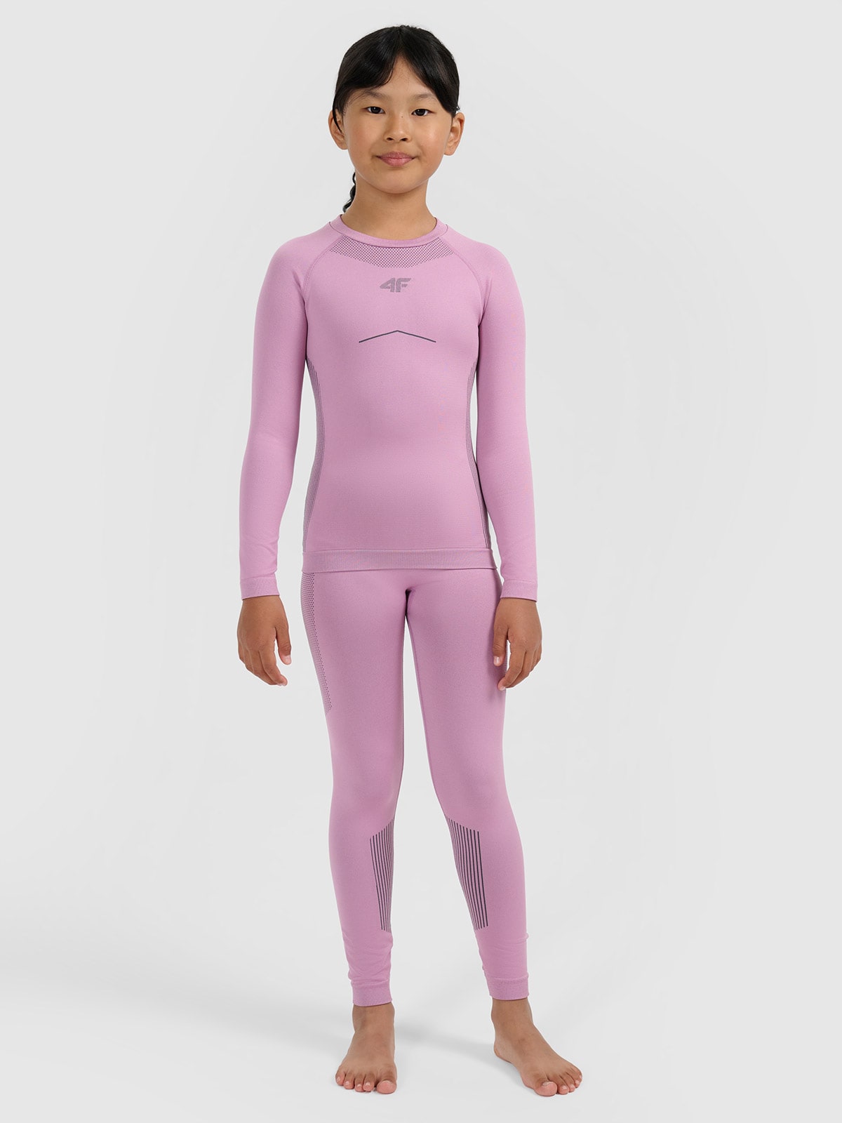 Безшовна термоактивна білизна комплект для дівчаток - рожева