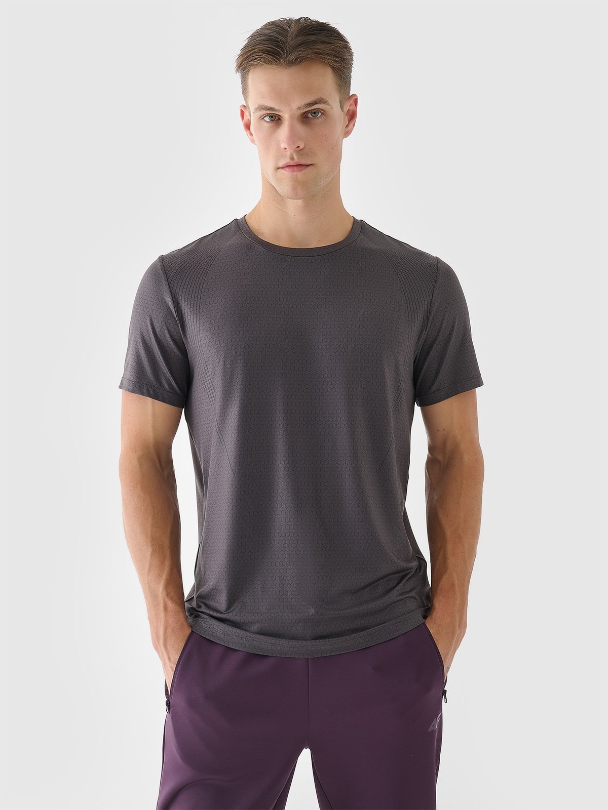 Чоловіча швидковисихаюча футболка regular для тренувань - сірий