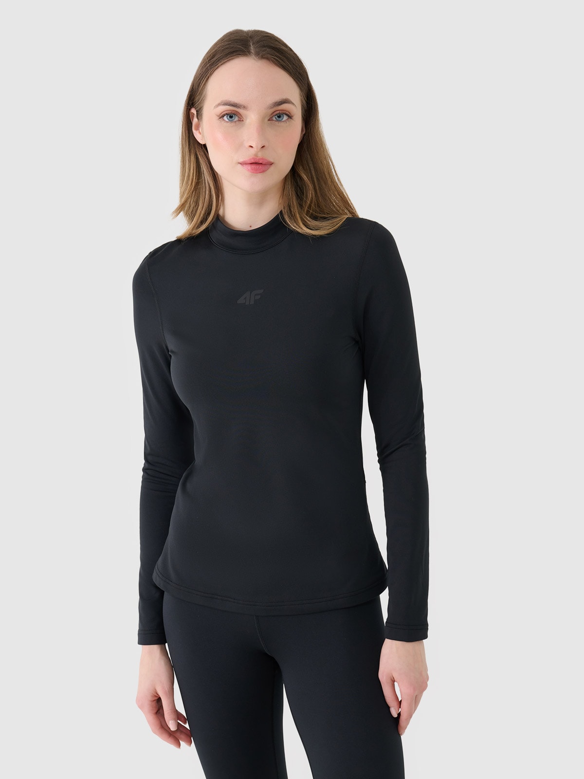 Жіноча термоактивна білизна з начесом (верх) - чорний