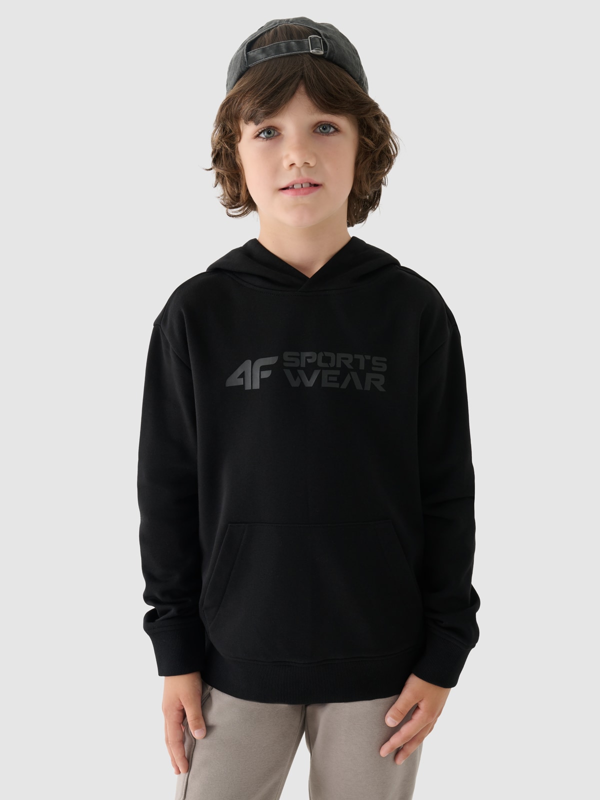 Спортивне худі для хлопчиків - чорний