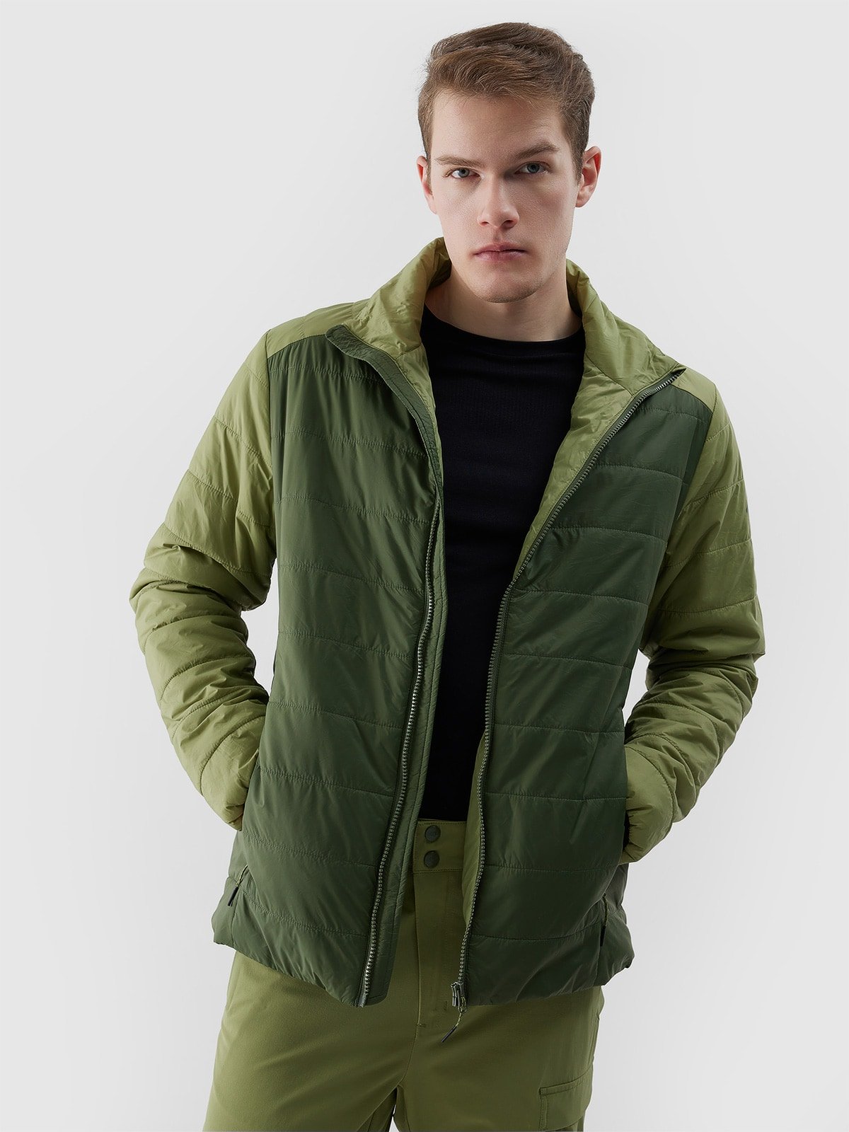 Чоловіча пухова трекінгова куртка Primaloft Black Eco - зелений