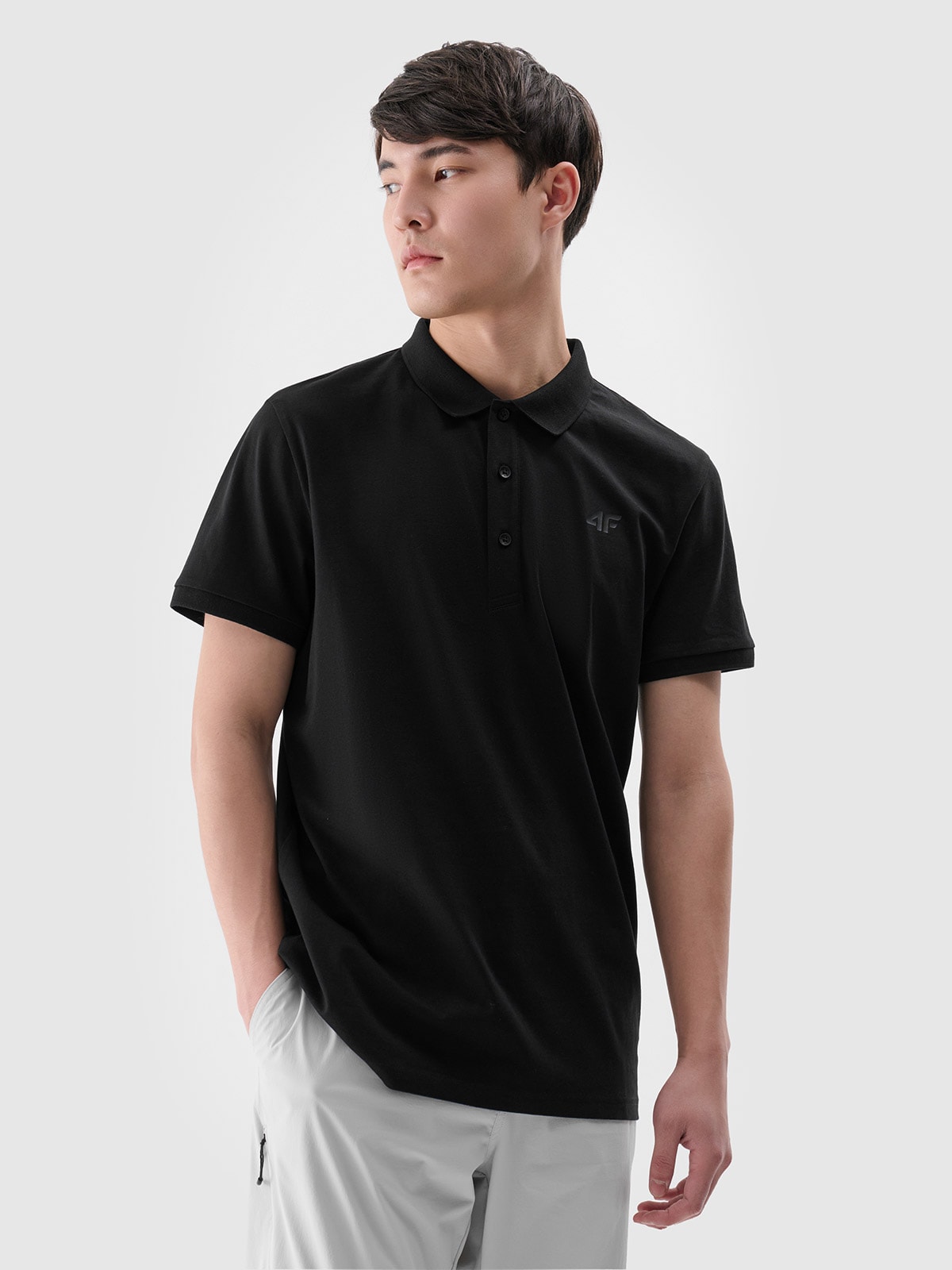 Чоловіча футболка поло regular - чорний