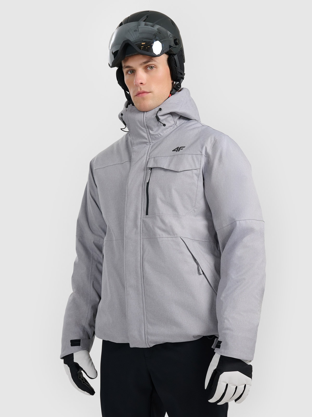 Чоловіча лижна куртка мембрана 10000 - сіра