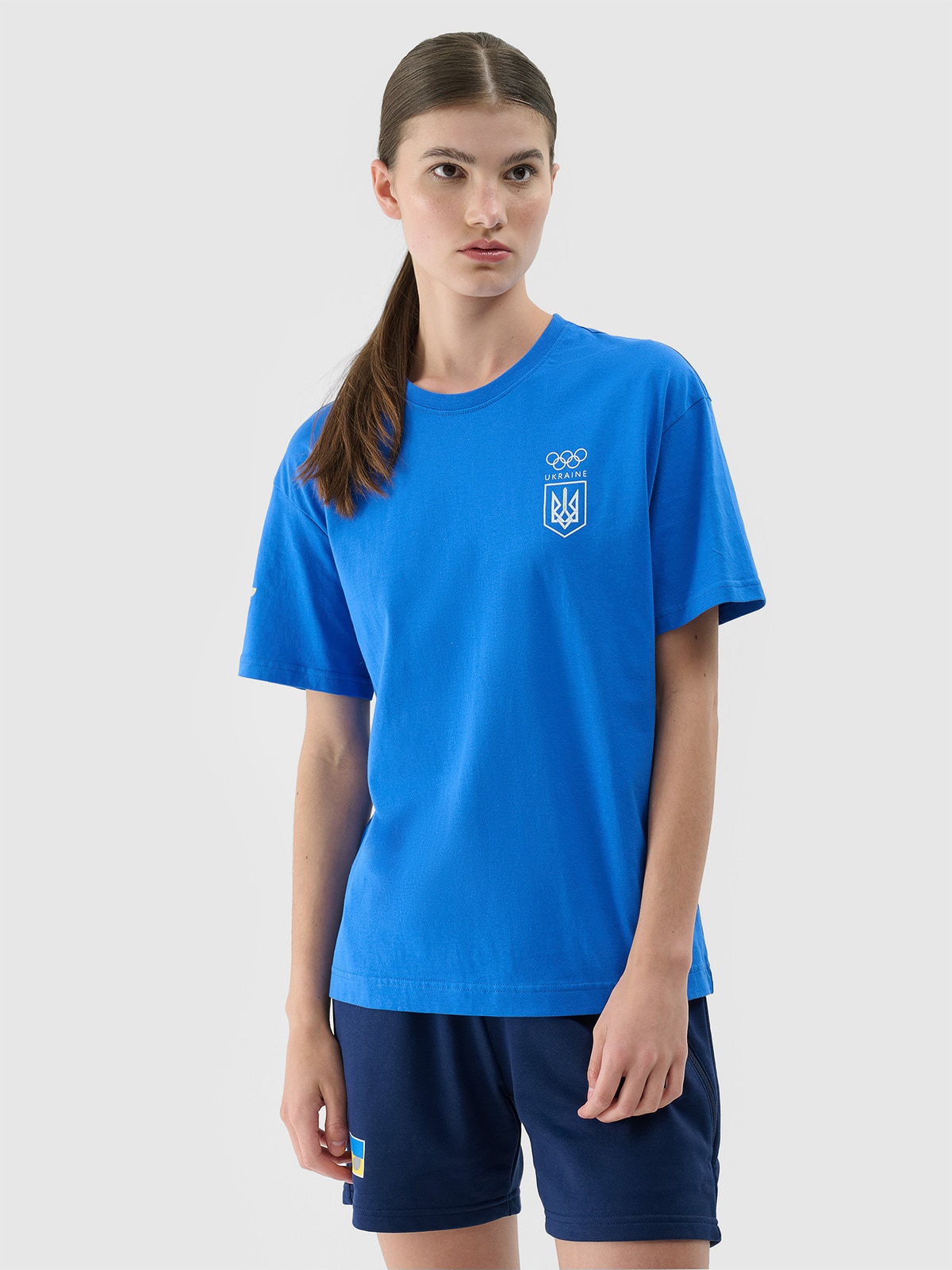 Париж/Україна - Жіноча футболка regular з органічної бавовни - блакитний