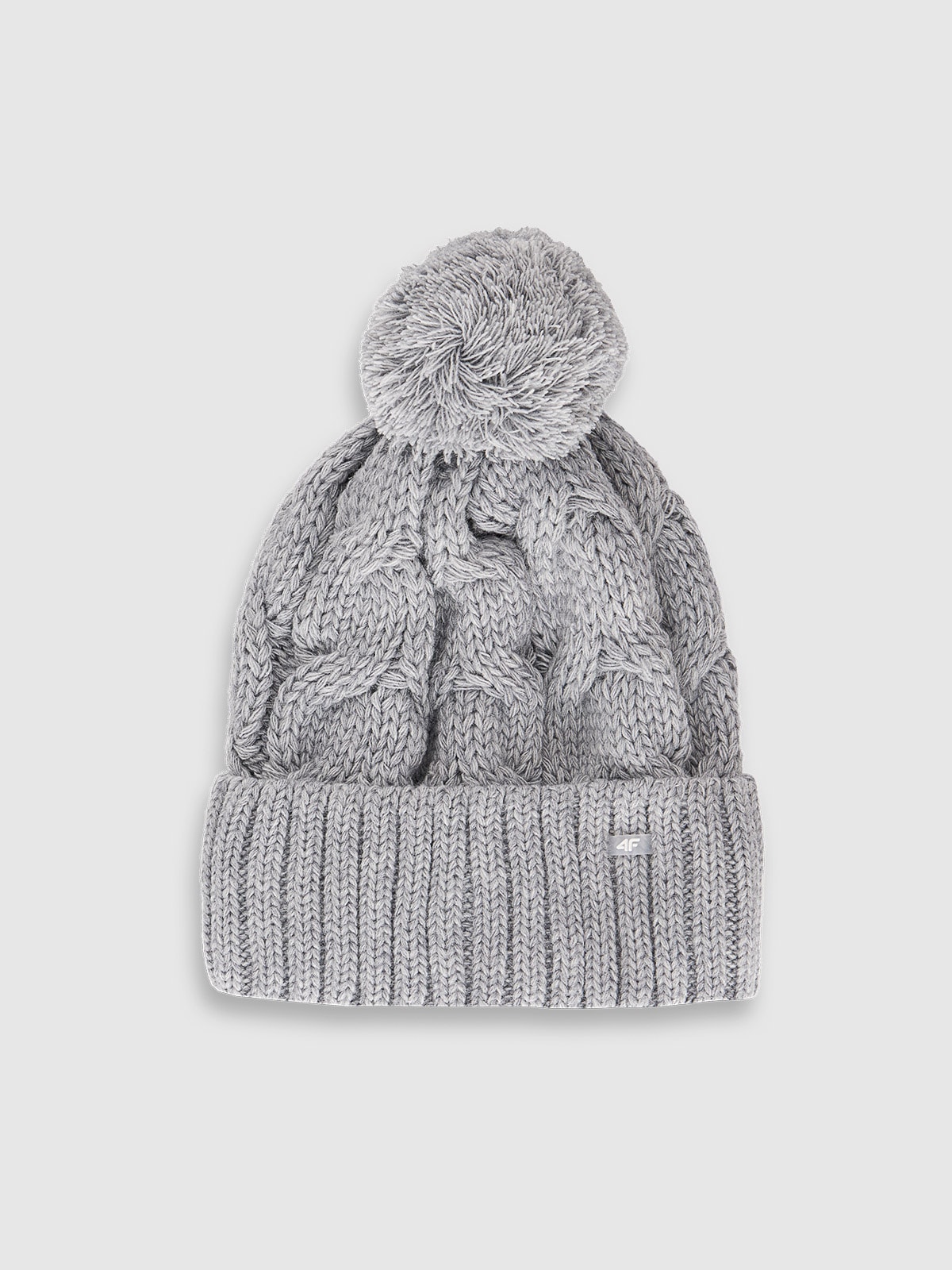 Жіноча зимова шапка з додаванням вовни - сіра