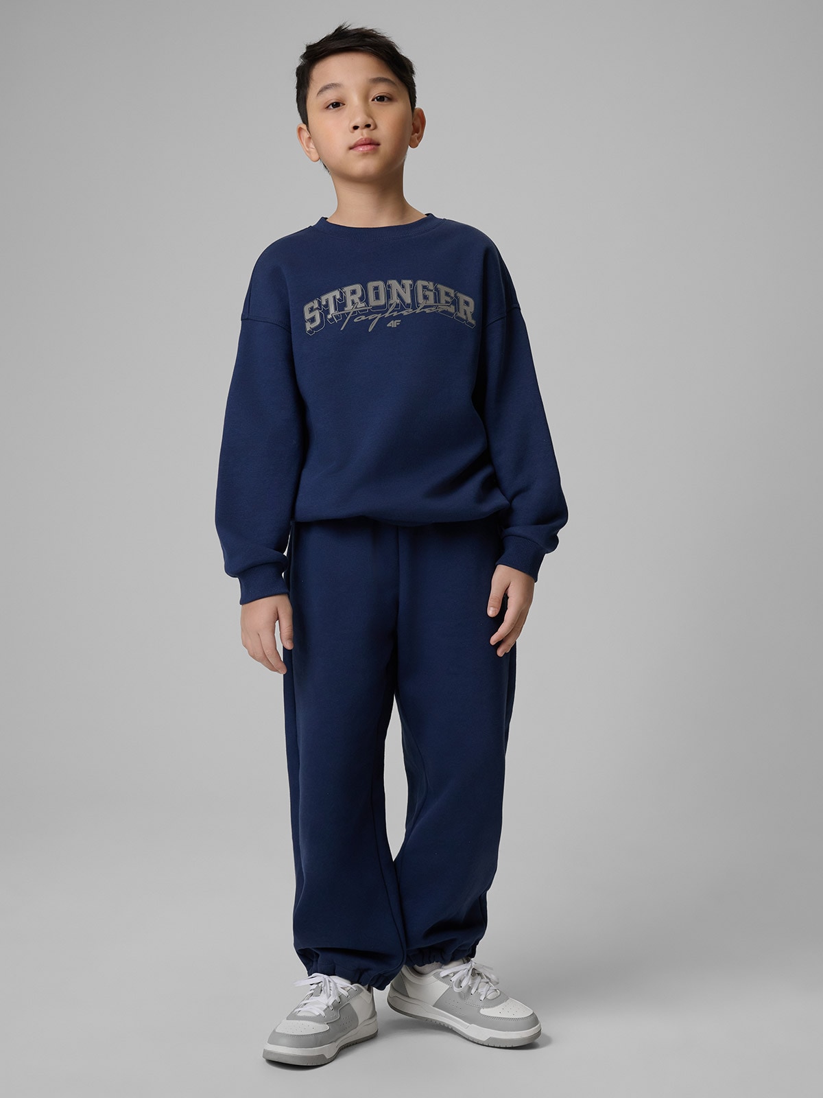 Спортивні штани з широкими штанинами хлоп'ячі - темно-сині