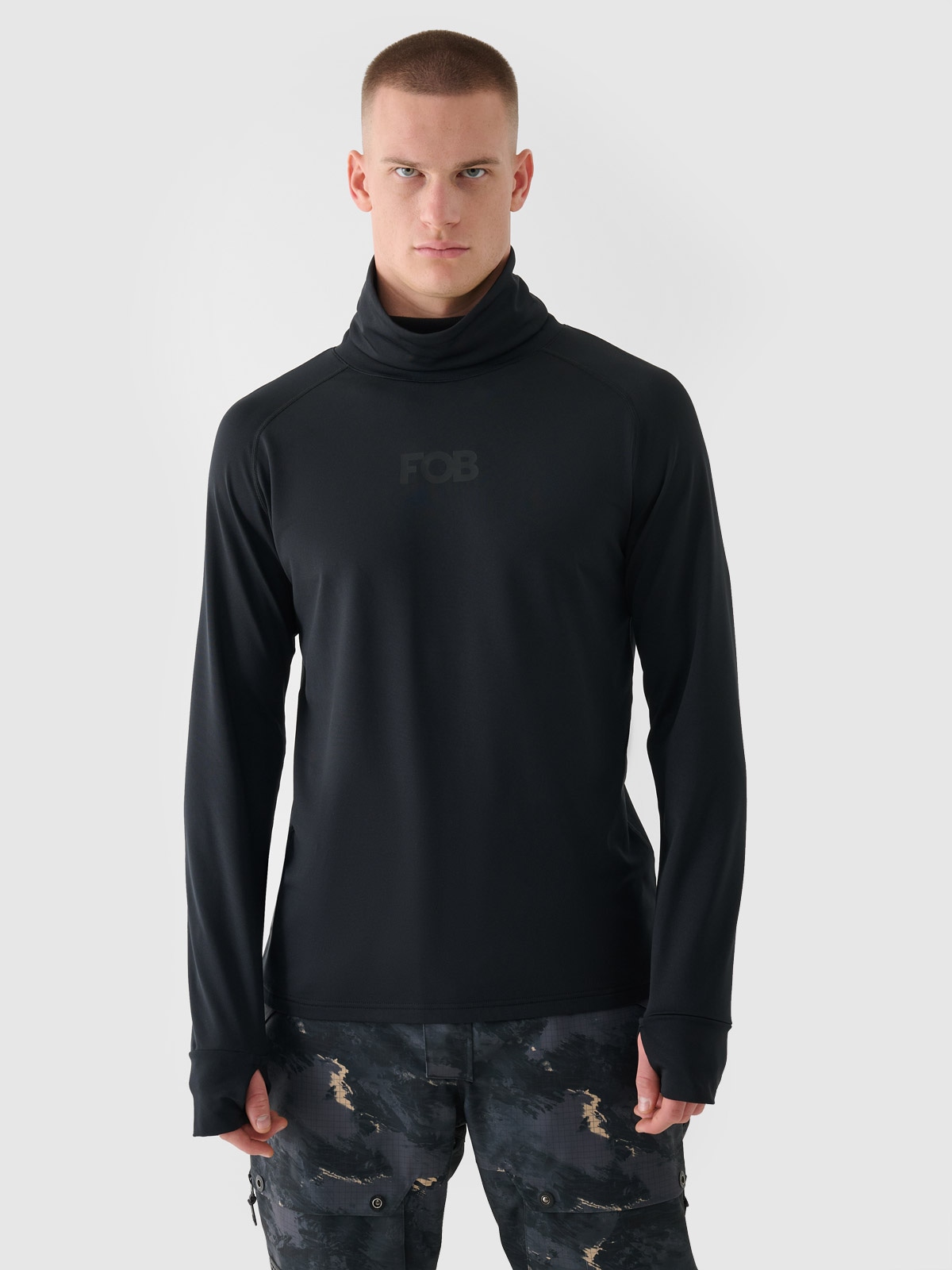 Чоловіча термоактивна білизна з начесом (верх) - чорний