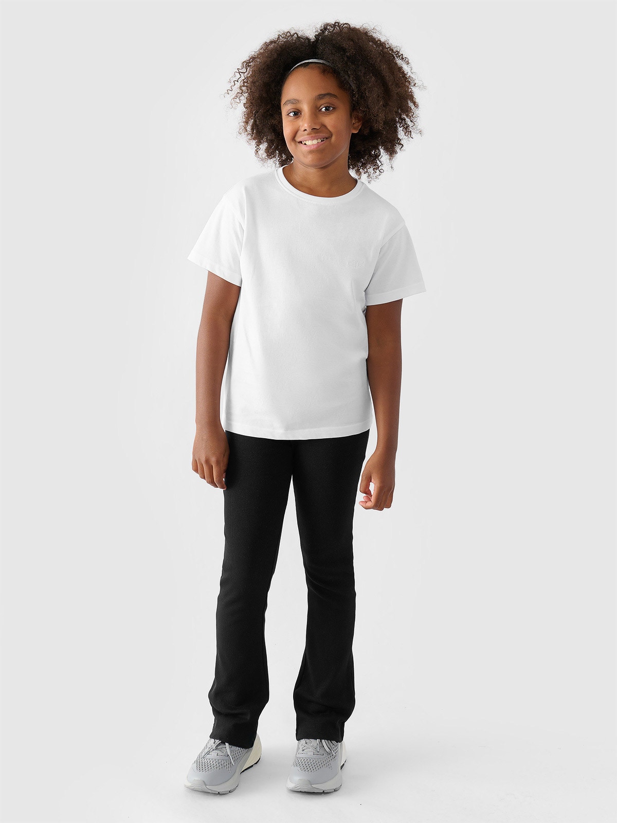 Трикотажні легінси для дівчаток - чорний