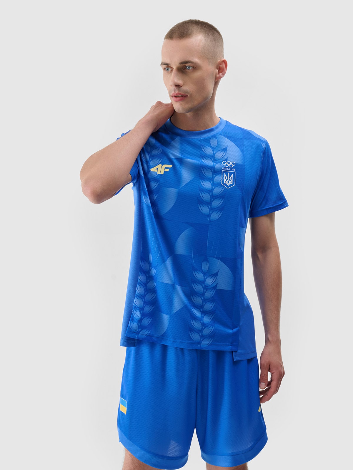 Париж/Україна - Чоловіча функціональна футболка - кобальт