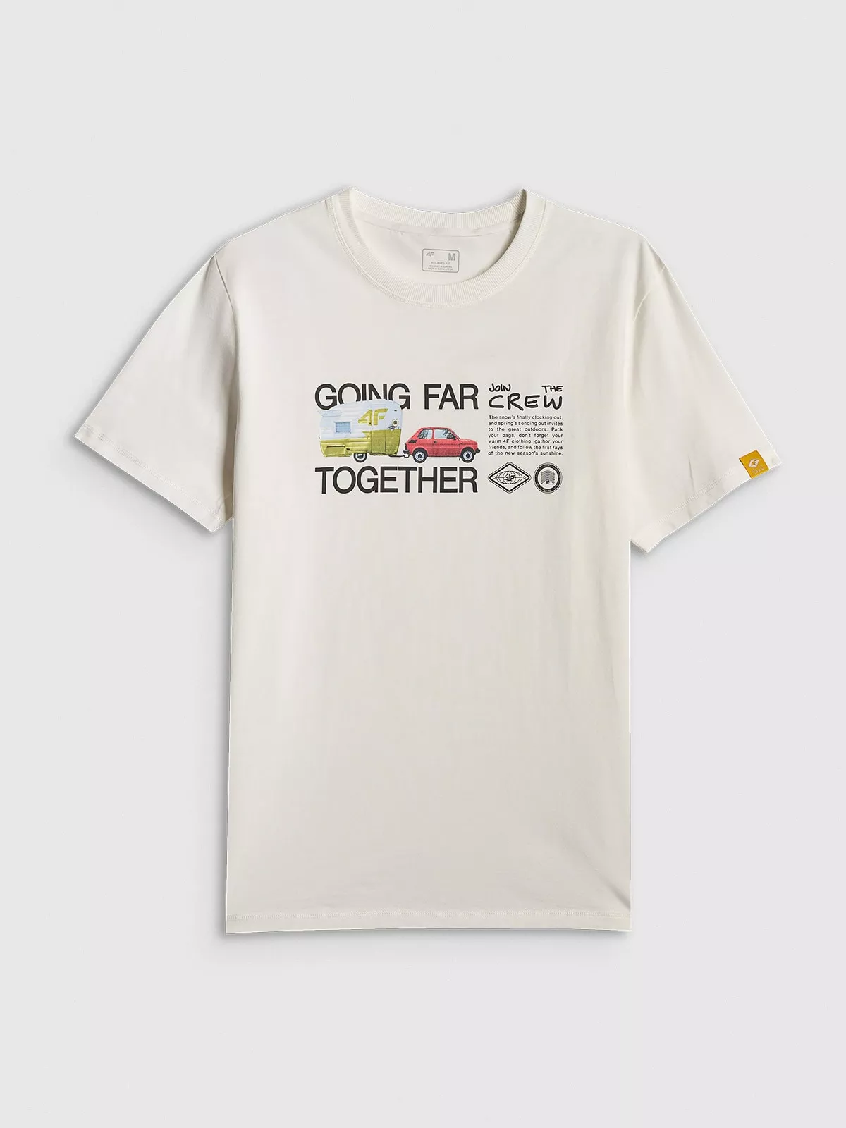 Футболка regular з принтом чоловіча - біла