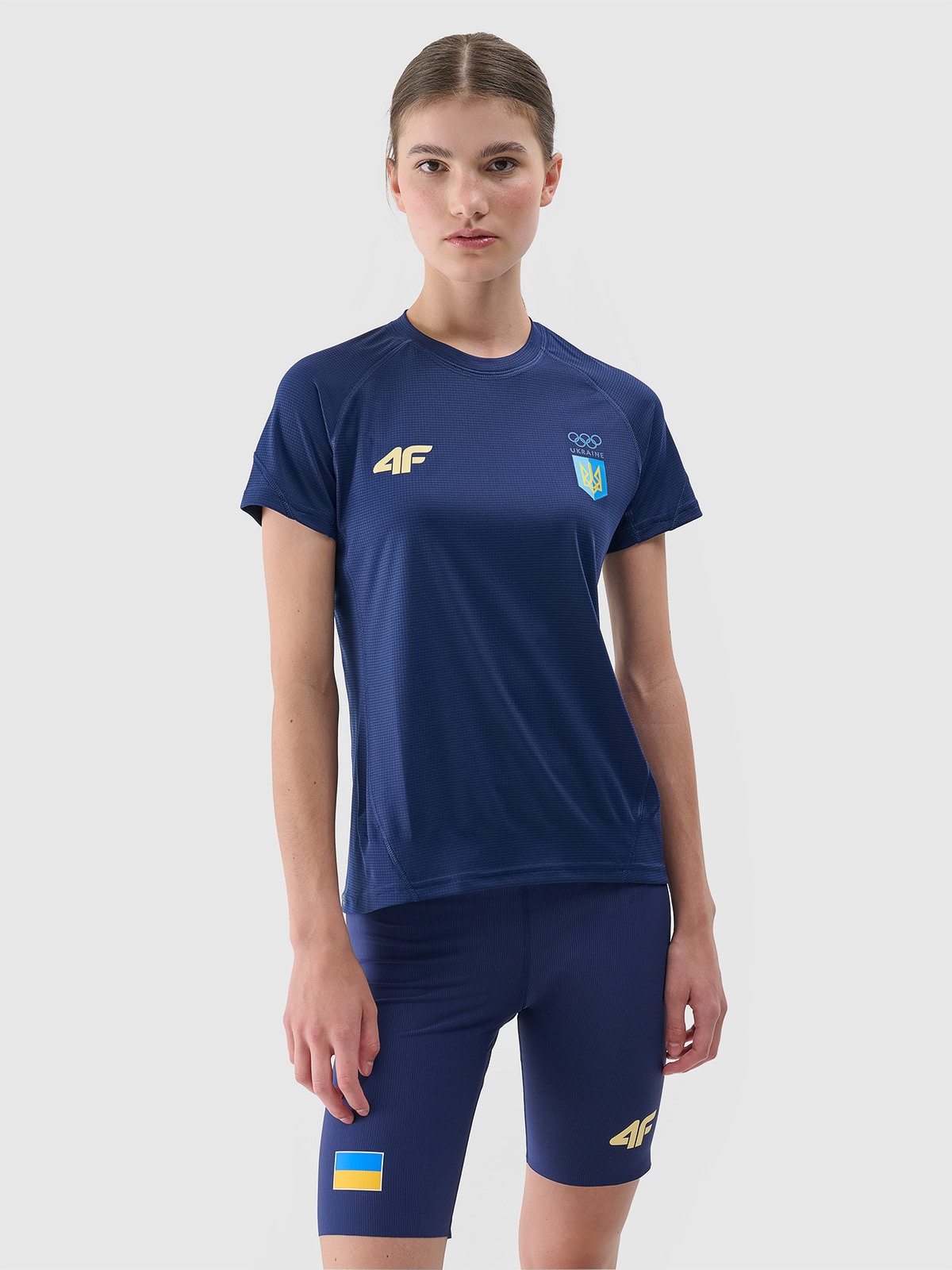 Париж/Україна - Жіноча функціональна футболка - темно-синій