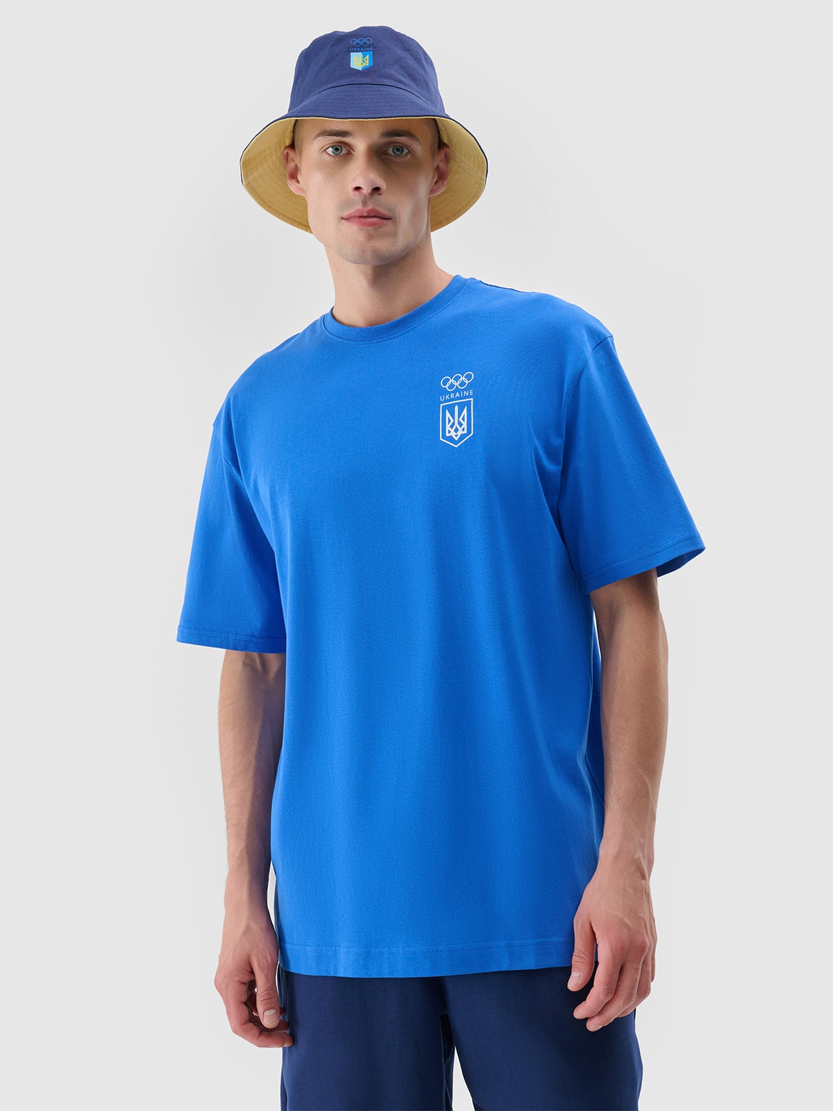 Париж/Україна - Чоловіча футболка regular з органічної бавовни - блакитний