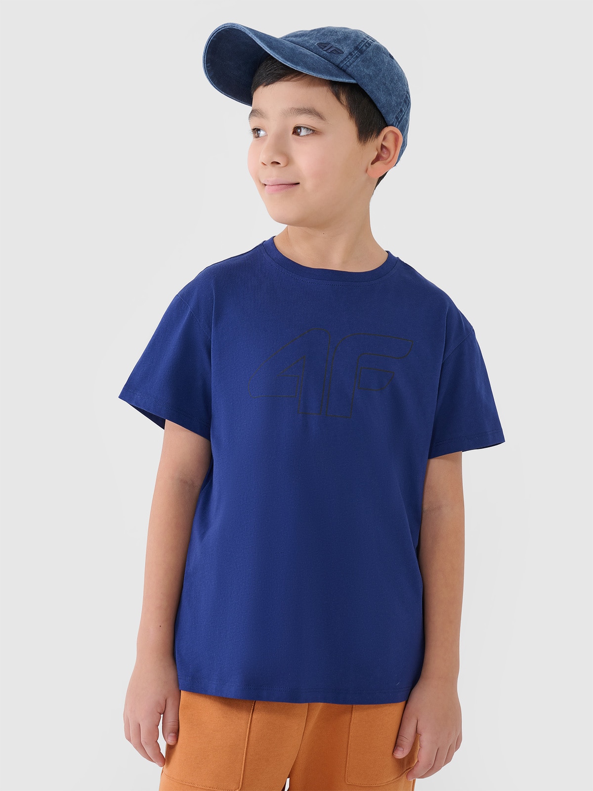 Футболка oversize з принтом для хлопчиків - блакитний