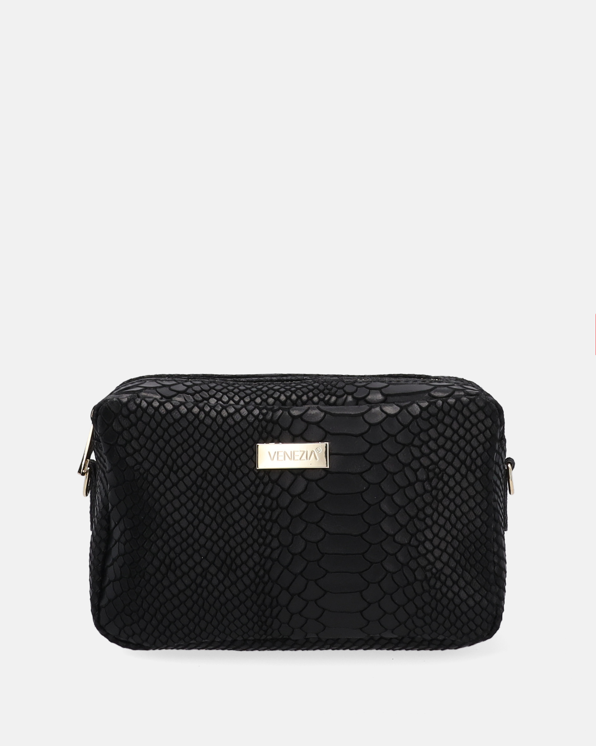 CZARNA LISTONOSZKA Z MOTYWEM ZWIERZĘCYM 171-002 CS NERO