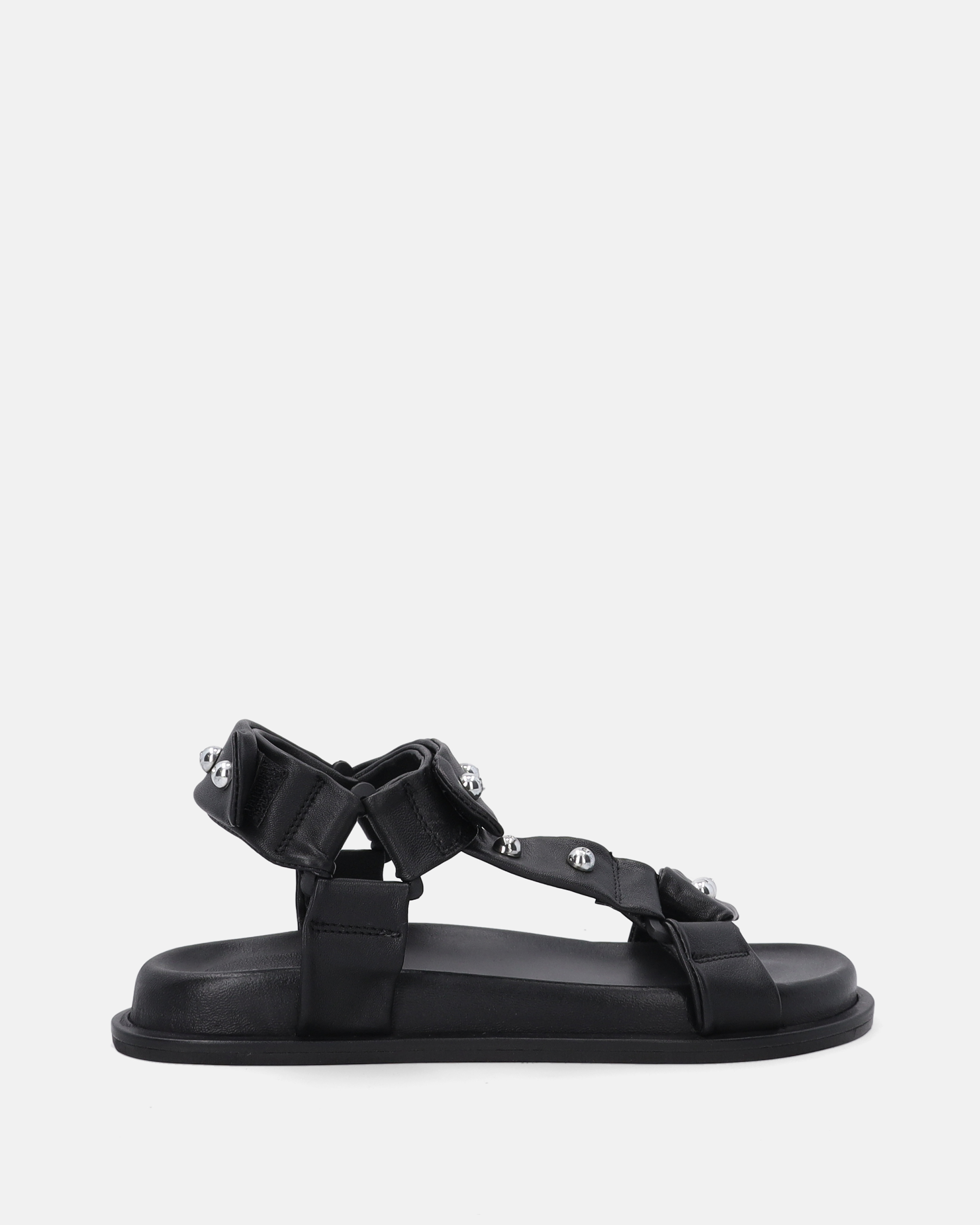 CZARNE SANDAŁY Z RZEPAMI L-2208025 BLACK