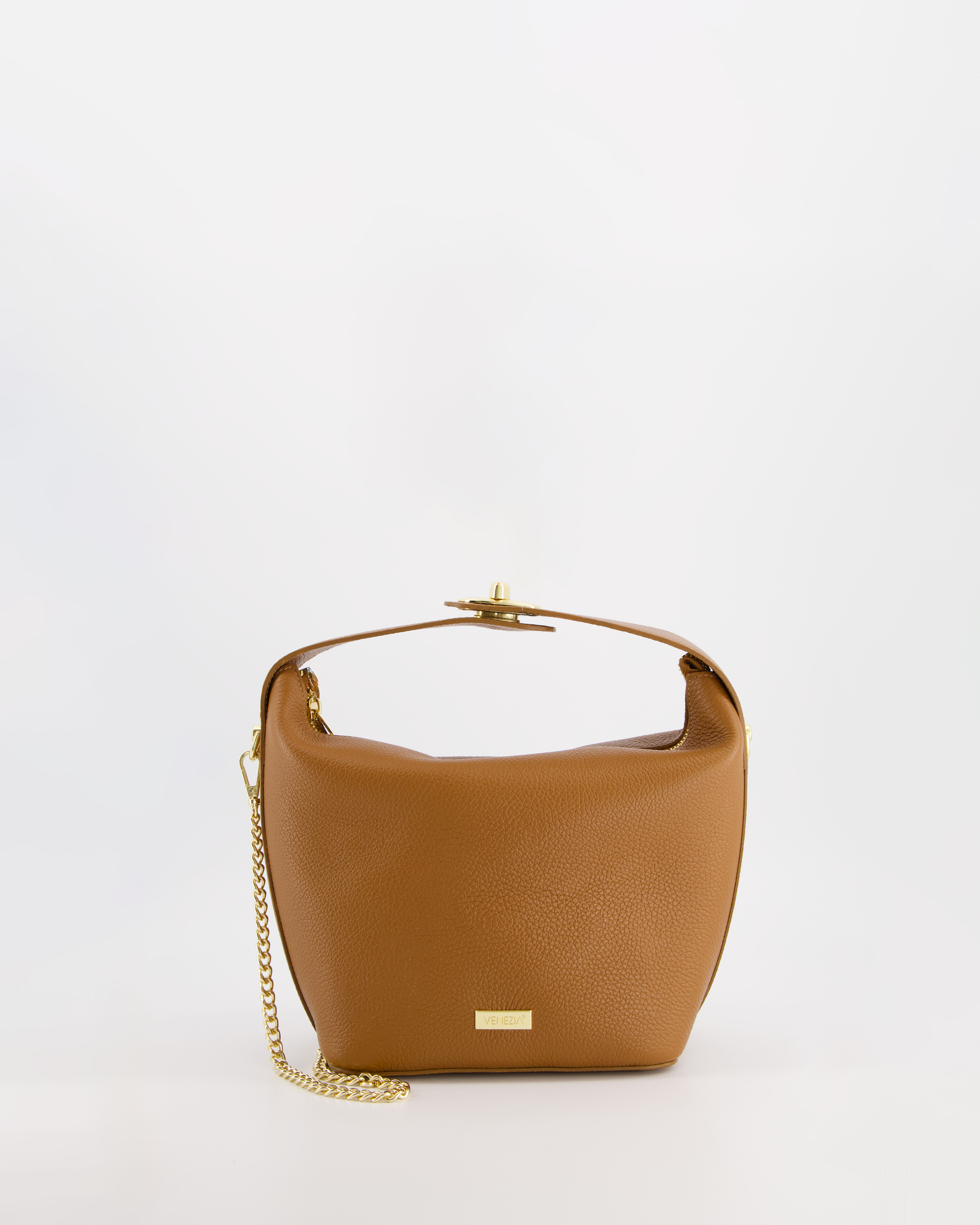 SKÓRZANA TOREBKA W KOLORZE BRĄZOWYM 310-001 DOL CUOI