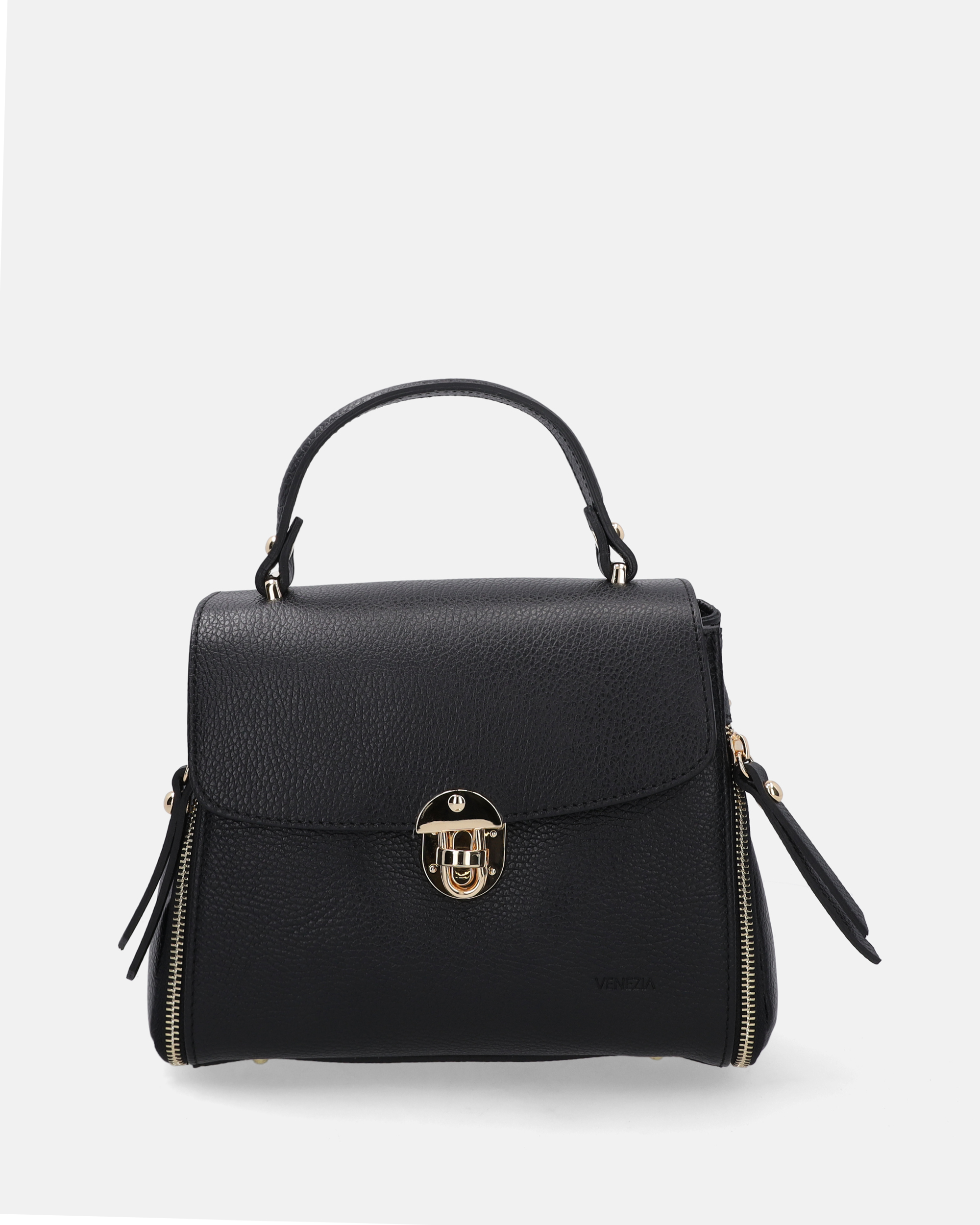 CZARNA LISTONOSZKA ZE SKÓRY NATURALNEJ 5642-Y DOL NERO